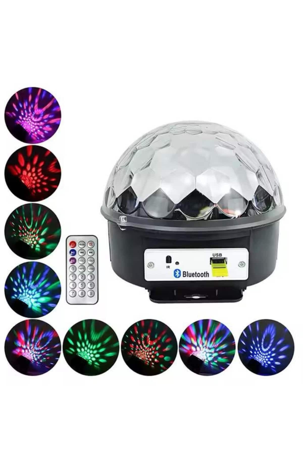 Disko Topu Renkli Işıklı Lazer Parti Bluetooth Bağlantılı Led Küre 3
