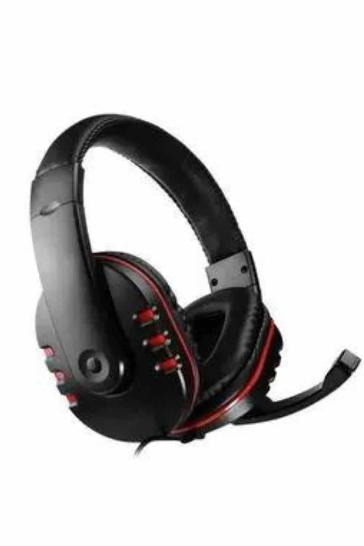 Oyuncu Kulaklığı Kulak Üstü Kablolu Stereo Mikrofonlu Yumuşak Kulak Yastığı 3