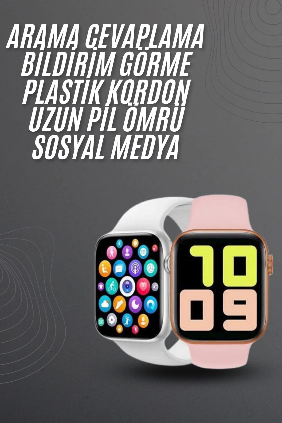 Yeni Model Akıllı Saat Dokunmatik Ekran Unisex Amoled Ekran 44 mm 3