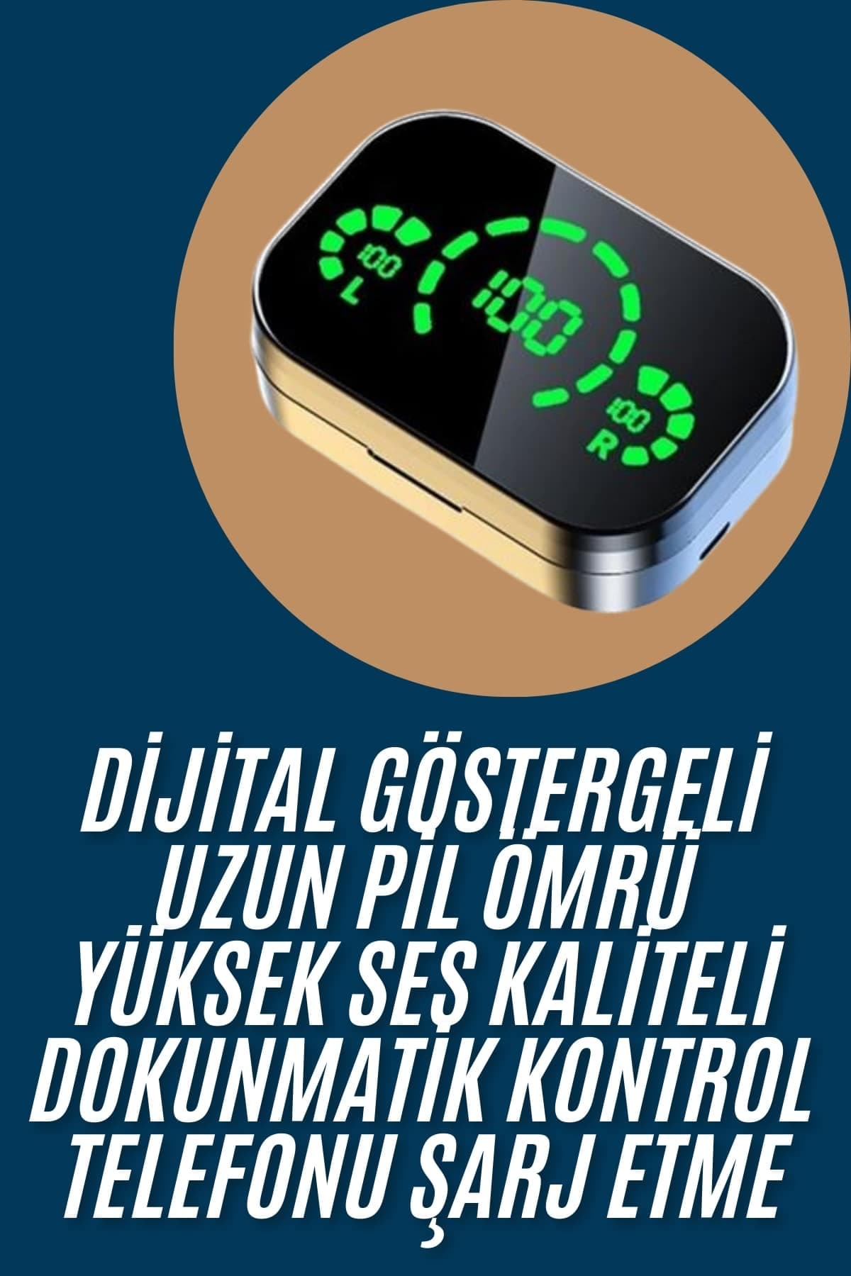 2025 Model Bluetooth Kulaklık Telefon Şarj Edebilen Çağrı Cevaplama Dijital Göstergeli 3