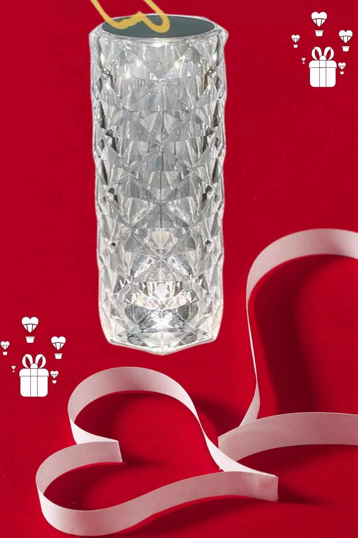 Sevgililer Günü İçin Hediye Kristal Lamba Sevgiliye Hediye USB Şarjlı Gece Lambası 3