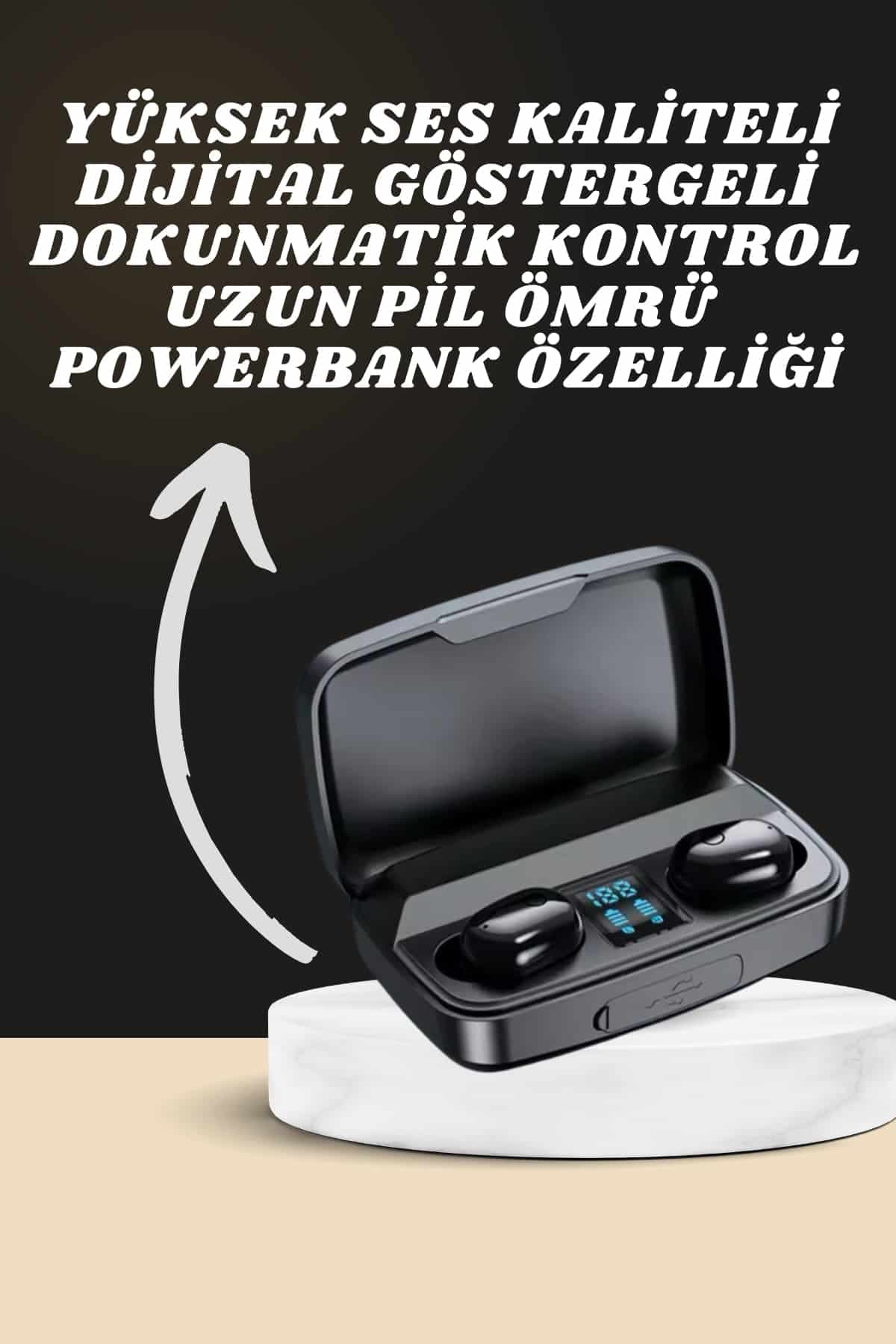 Yeni Nesil Akıllı Saat ve Bluetooth Kulaklık Kampanyası Dokunmatik Kare 7 Kordonlu 3