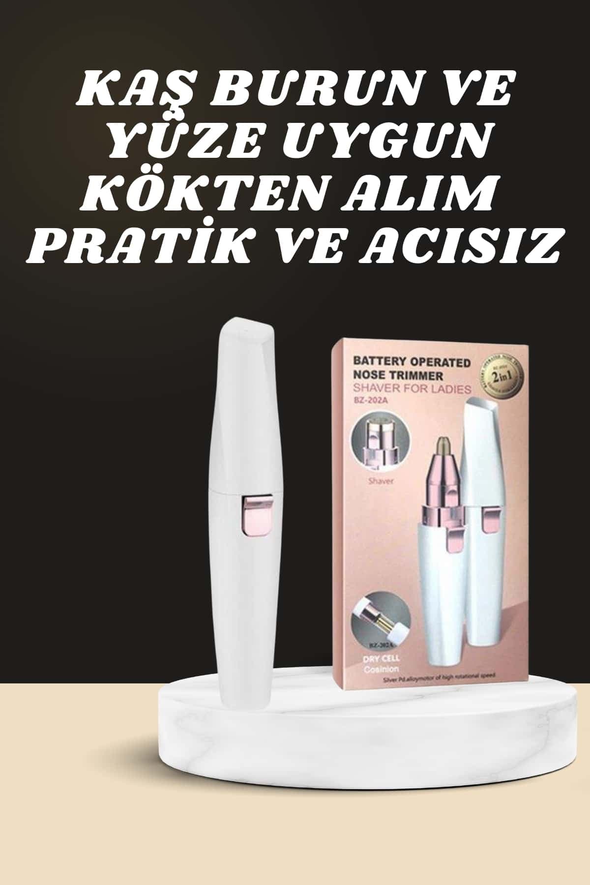 Kulak Burun ve Yüz Epilasyon Aleti ve Yüz Masaj Aleti İkili Cilt Bakım Seti 3