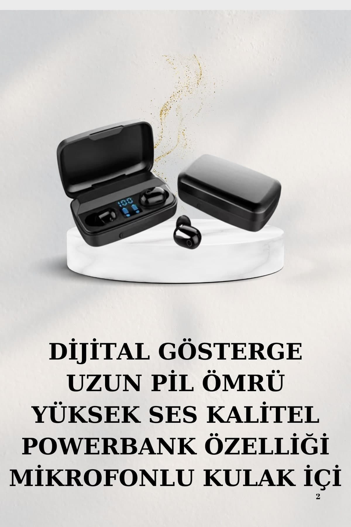 Dijital Göstergeli Bluetooth Kulaklık Kablosuz TWS Stereo Bluetooth 5.0 3