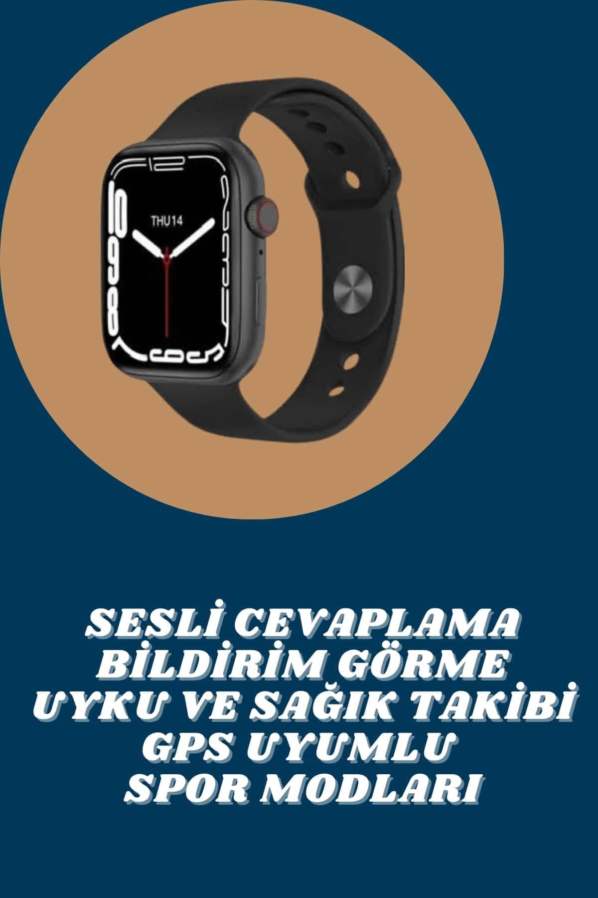 Akıllı Saat Tema Değiştirme Uyku ve Sağlık Takibi Sesli Asistan Bildirim Görme 3