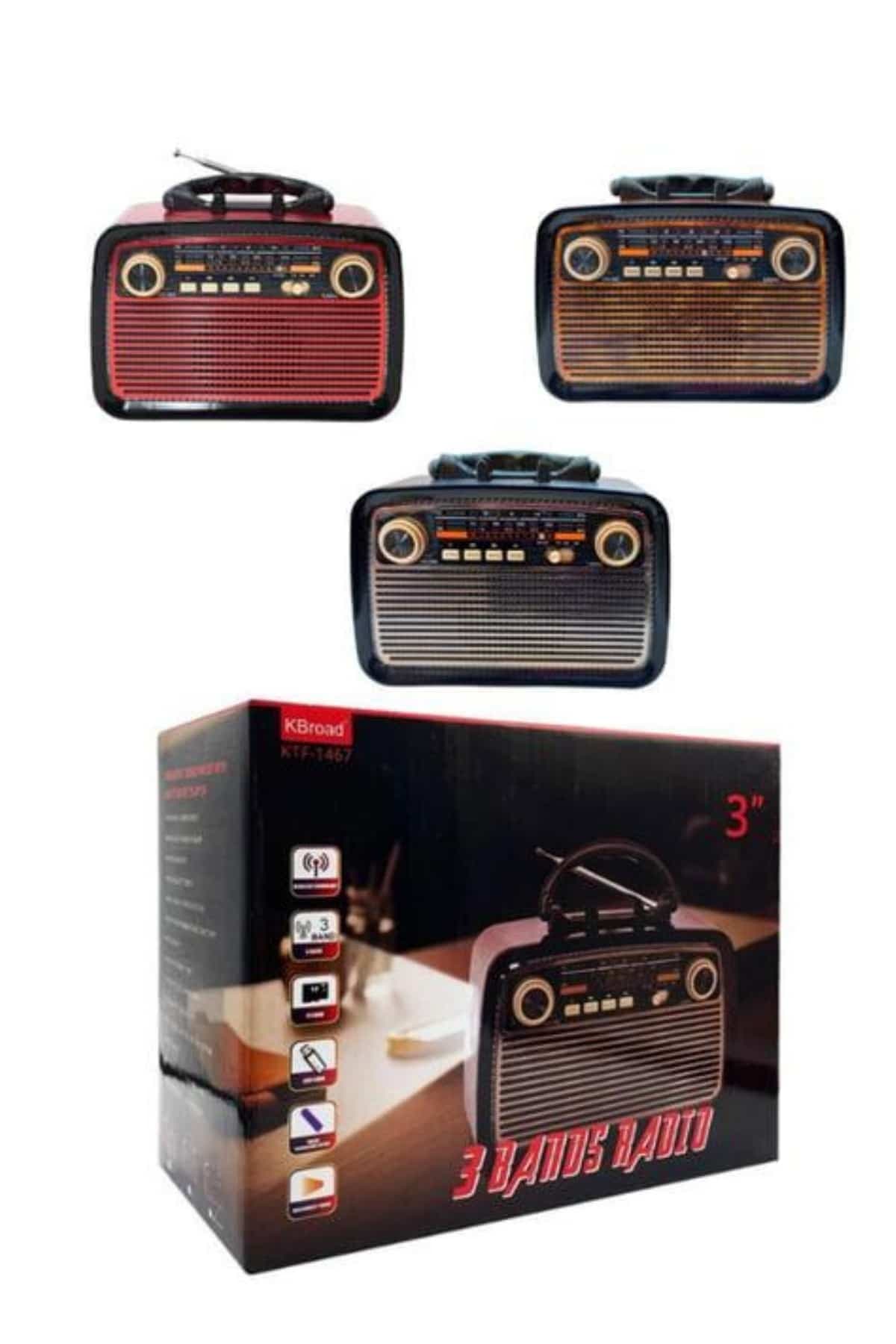 Nostaljik Radyo Bluetooth Bağlantılı Müzik Kutusu Ahşap 4