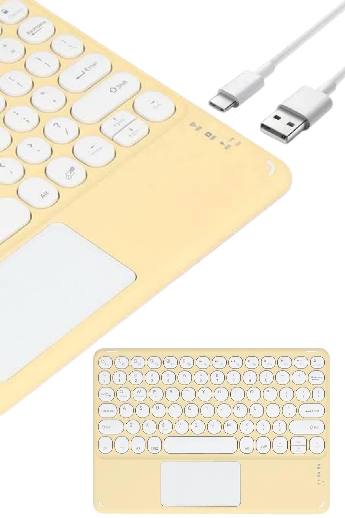 Touchpad Uyumlu Bluetooth Klavye Slim Kablosuz Wifi Q Klavye 4