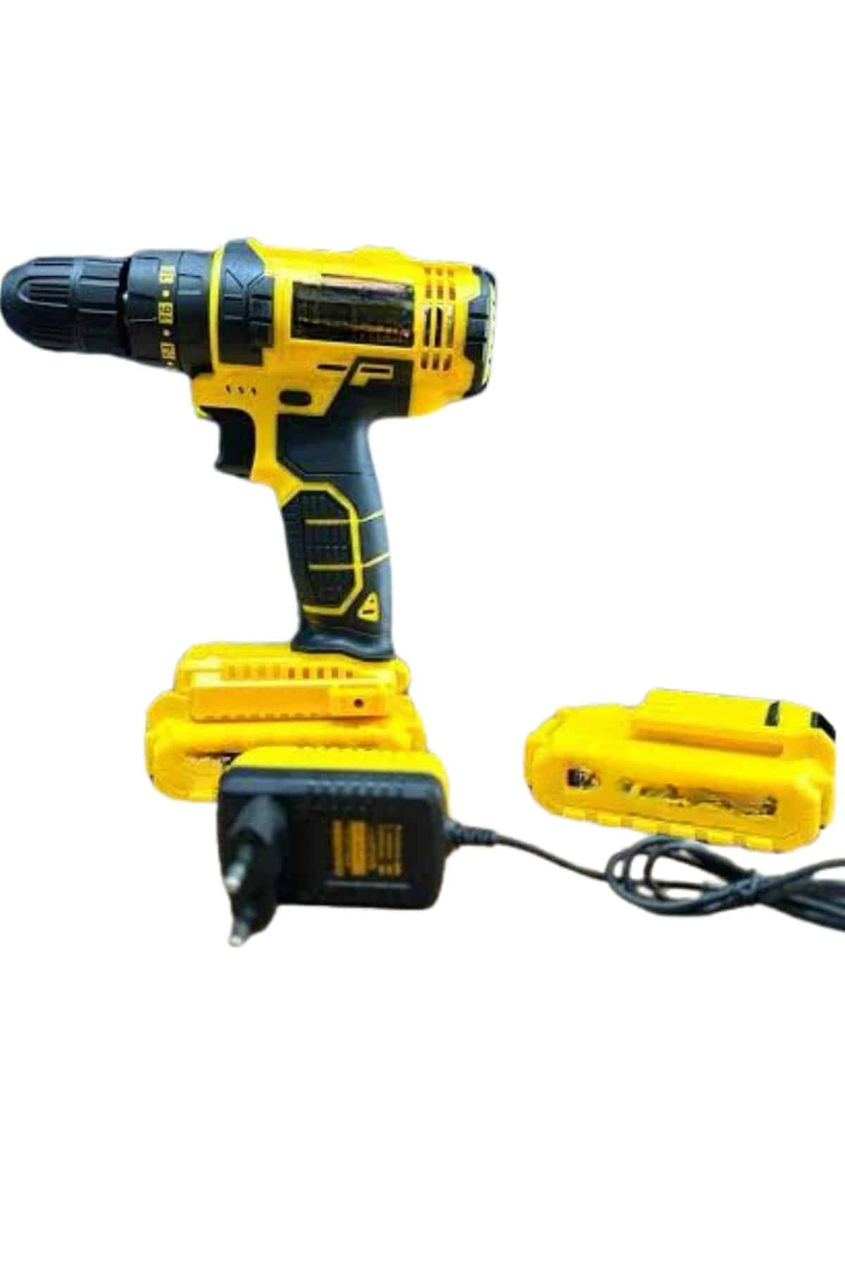 Matkap Seti 24 Parça Çift Bataryalı Darbeli Led Işıklı Vidalama 4