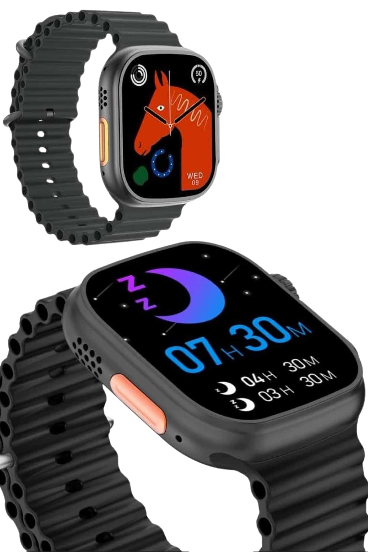 Ultra Akıllı Saat 49 Mm Çift Kordonlu Arama Cevaplama Bluetooth Bağlantılı 4