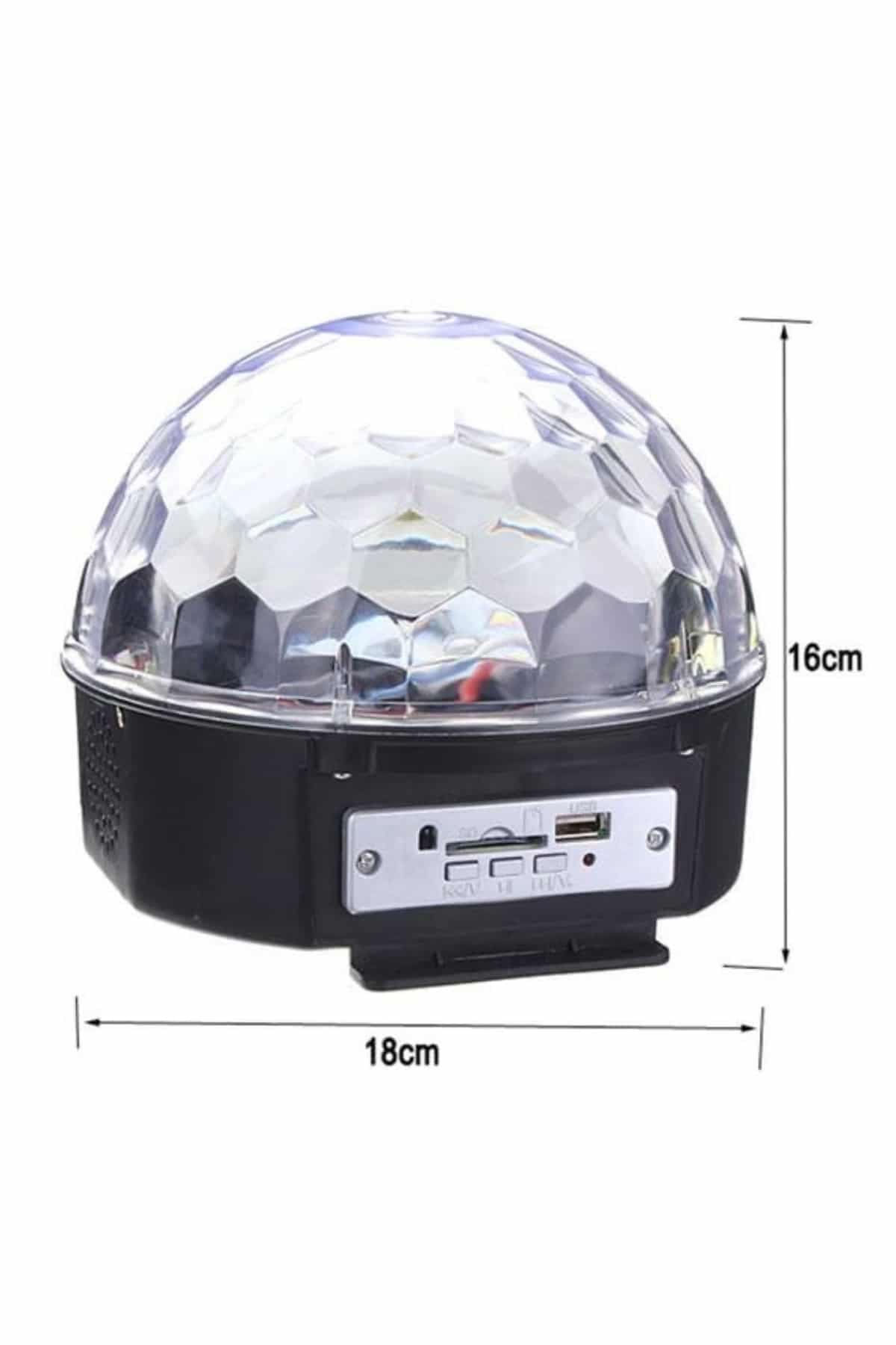 Disko Topu Renkli Işıklı Lazer Parti Bluetooth Bağlantılı Led Küre 4