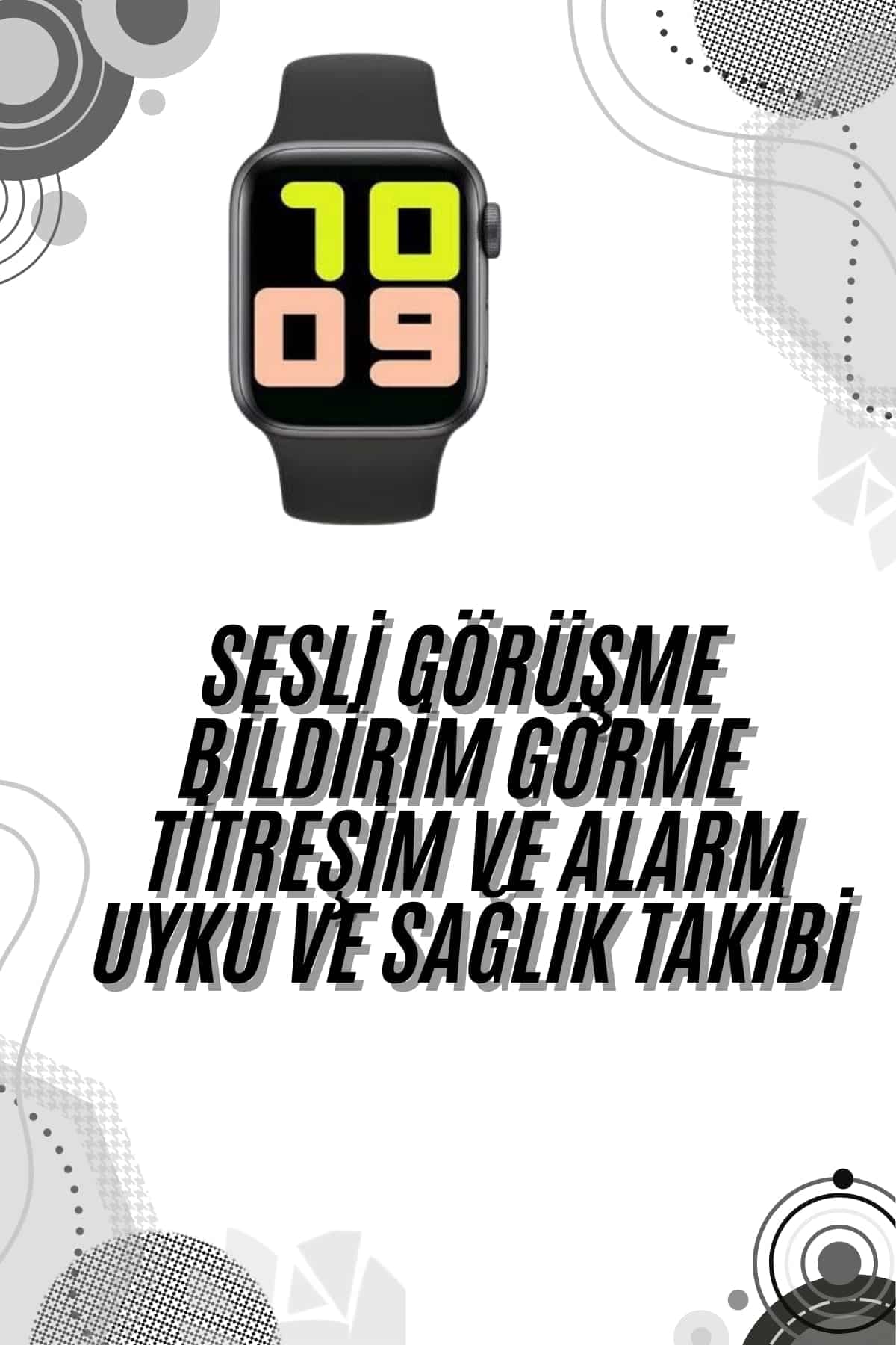 Yeni Nesil En Çok Tercih Edilen Akıllı Saat Müzik Dinleme Tema Değiştirme Çağrı Cevaplama 3