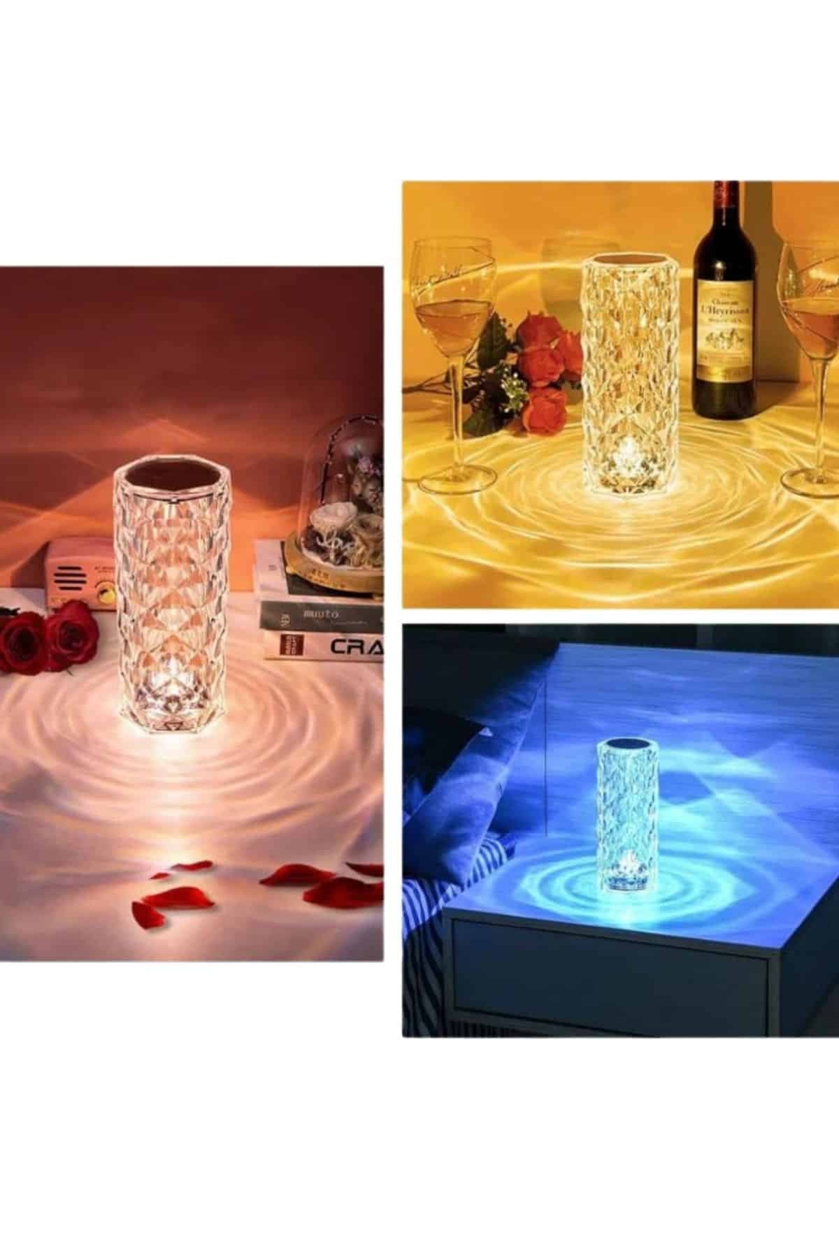 Sevgililer Günü İçin Hediye Kristal Lamba Sevgiliye Hediye USB Şarjlı Gece Lambası 4