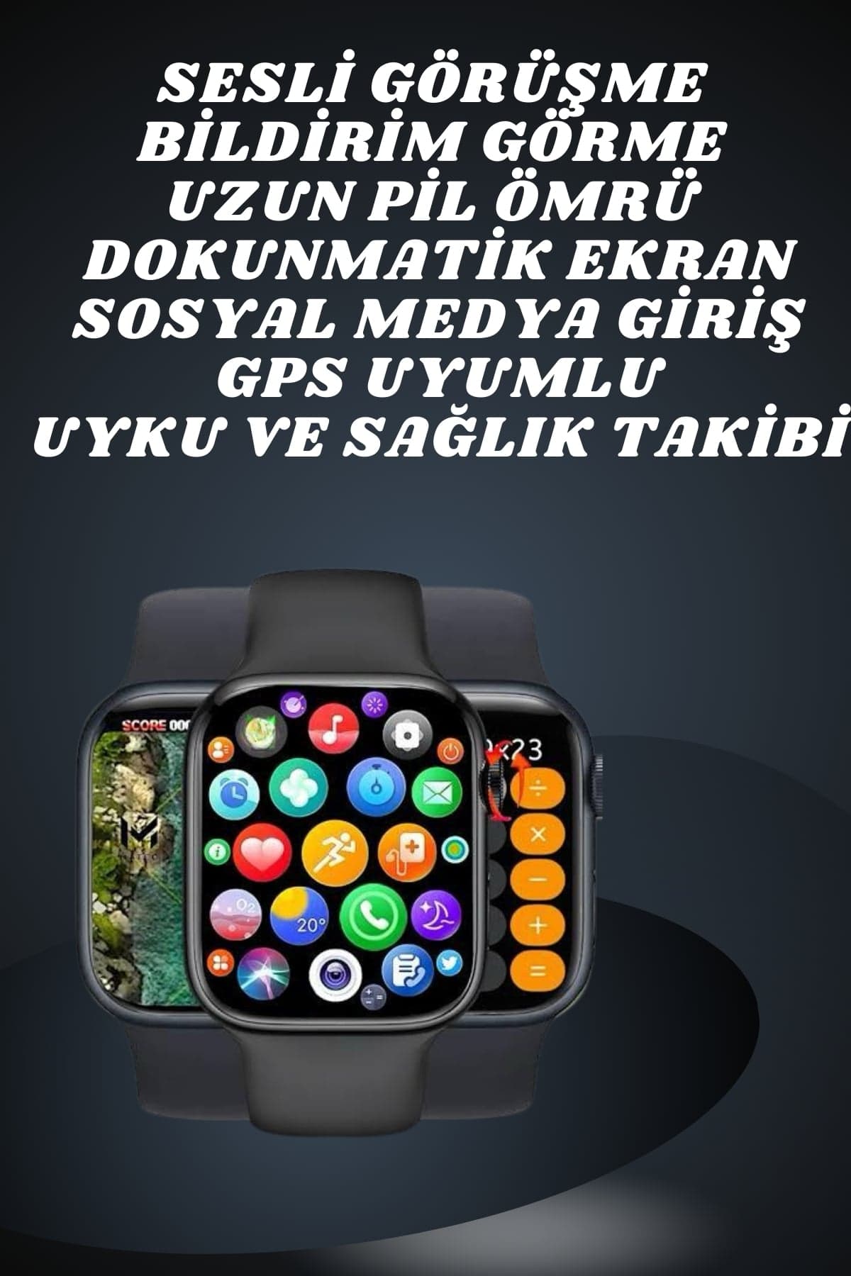 Ekranlı Yeni Nesil Pro Kulaklık ve Akıllı Saat Kampanyası Kulak İçi Mikrofonlu 4
