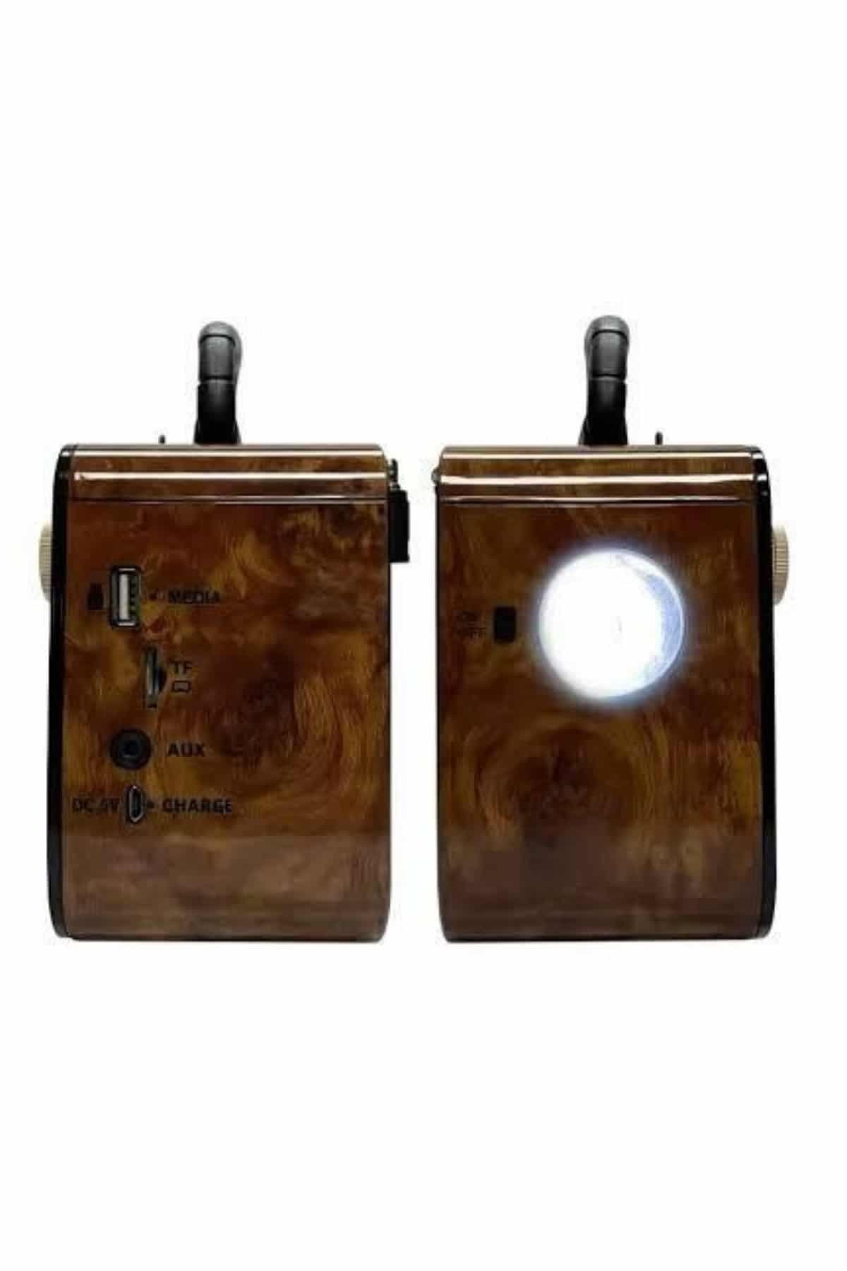 Nostaljik Radyo Bluetooth Bağlantılı Müzik Kutusu Ahşap 5