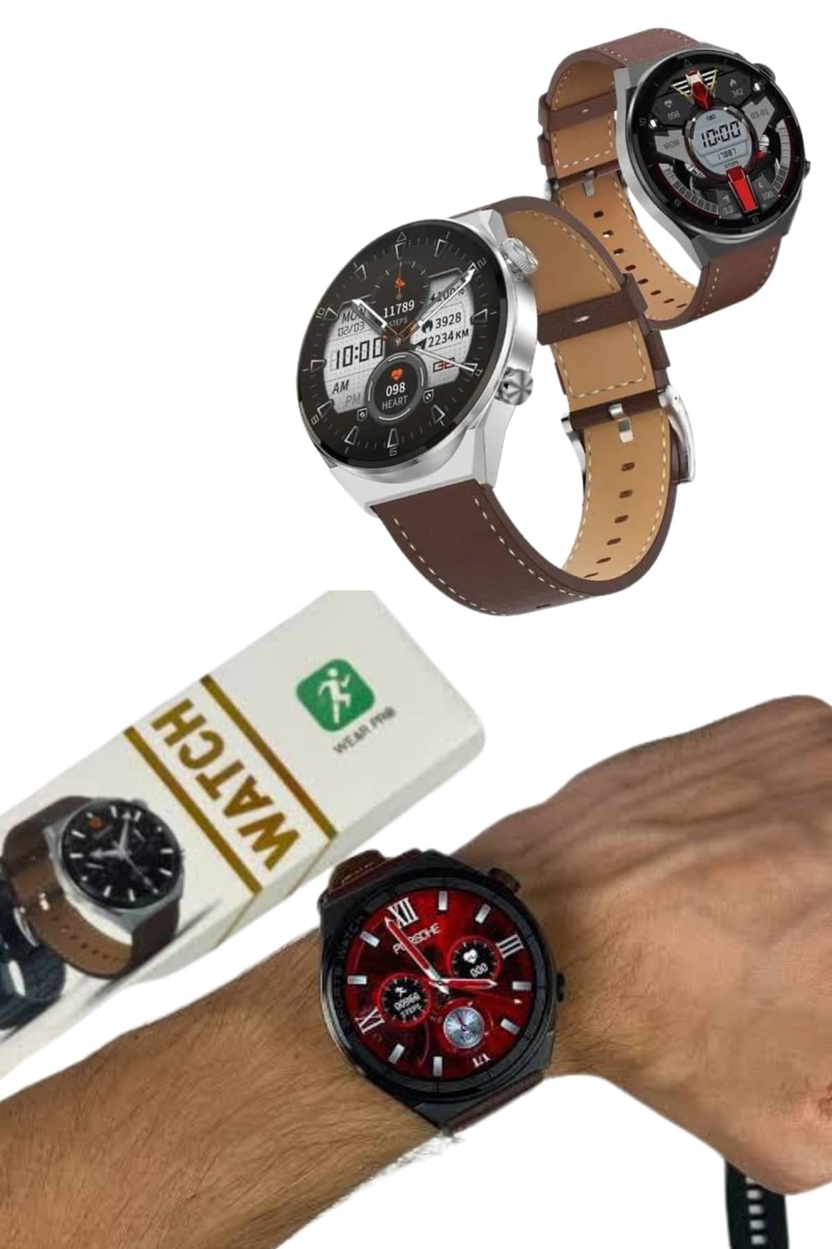 Akıllı Saat Çelik Kordon Çağrı Cevaplama Amoled Ekran Titreşimli Uyku ve Sağlık Takibi 5