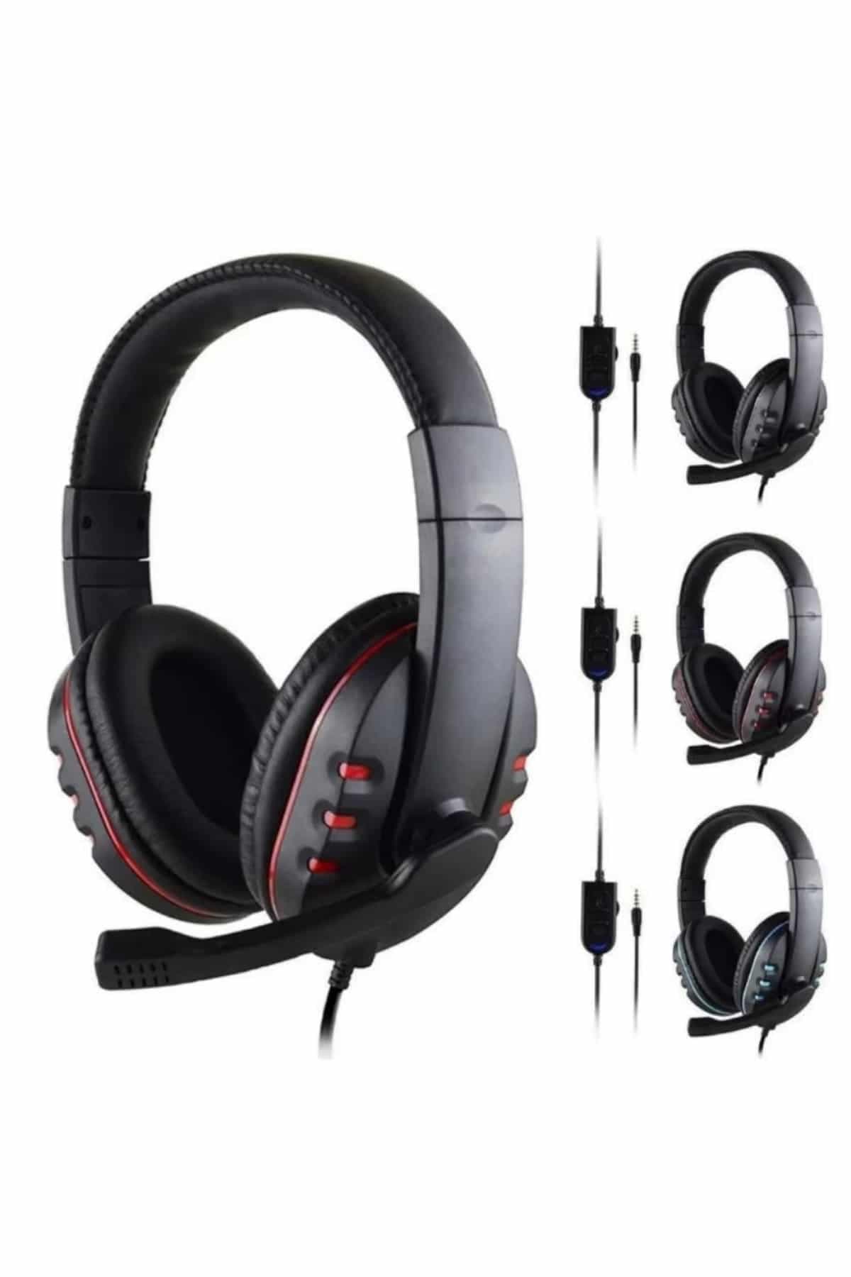 Oyuncu Kulaklığı Kulak Üstü Kablolu Stereo Mikrofonlu Yumuşak Kulak Yastığı 5