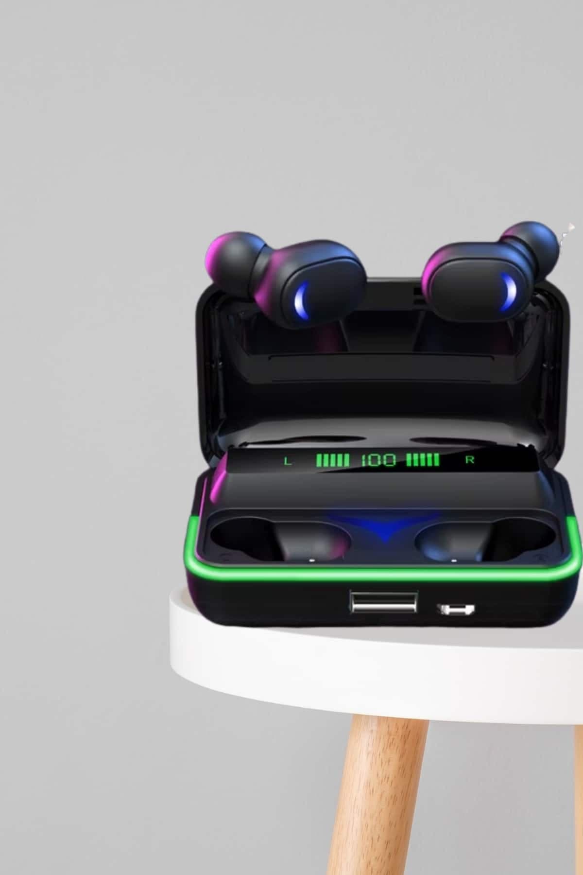 İkili Bluetooth Kulaklık Dijital Göstergeli Uzun Pil Ömrü Yüksek Ses Kaliteli 5