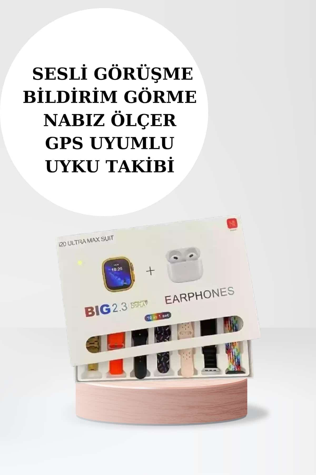 Akıllı Saat Bluetooth Kulaklık Adımsayar Sağlık Takibi Çağrı Cevaplama 3