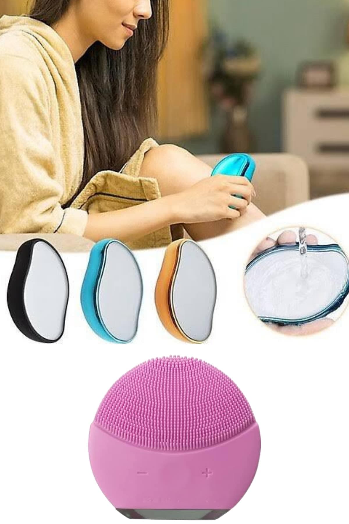 Crystal Eraser Epilasyon Aleti ve Titreşimli Yüz Temizleme Masaj Aleti 6