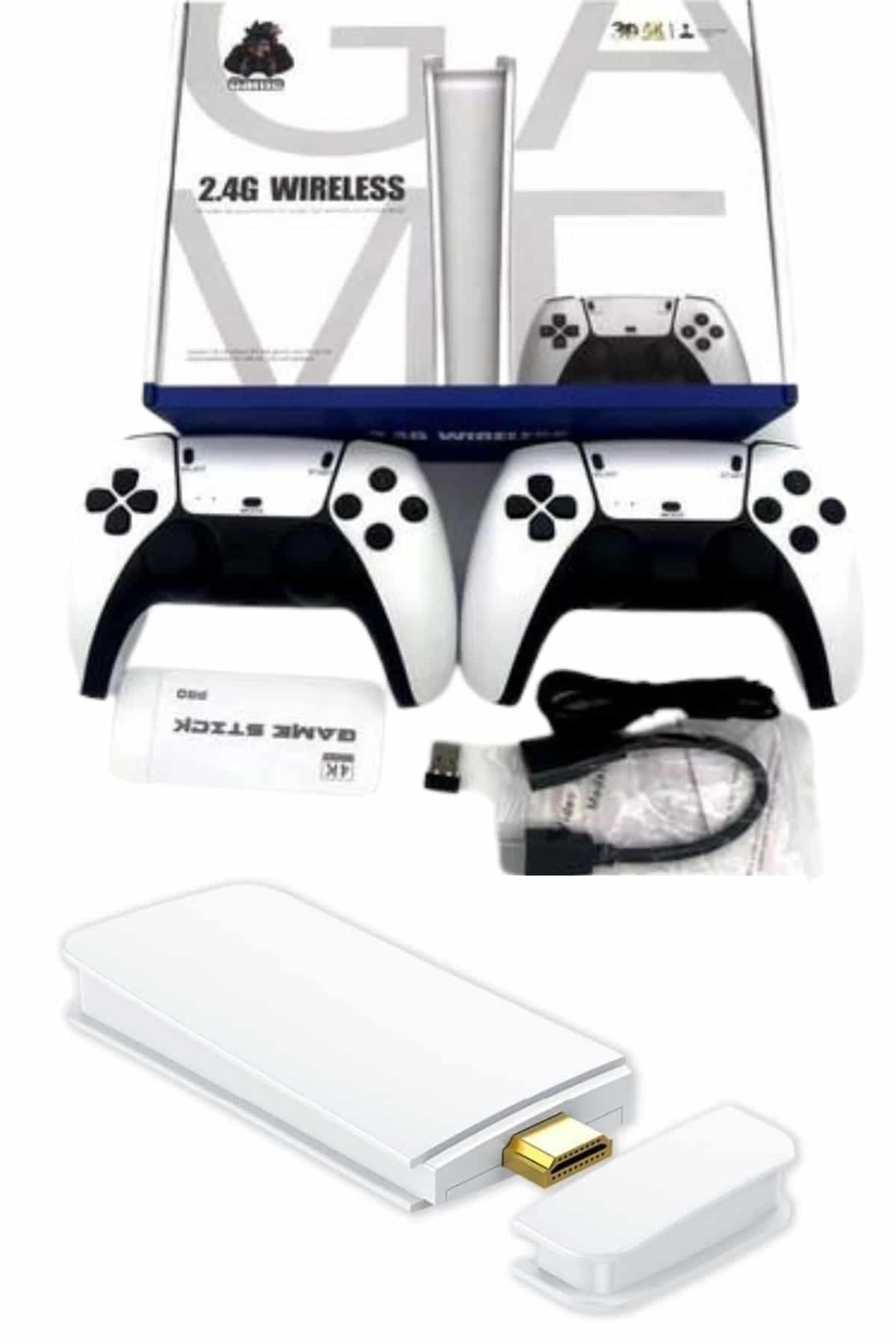 Game Stick 4K Retro Çift Kollu Atari Oyunlari +20000 Oyunlu Konsol Nostalji 5