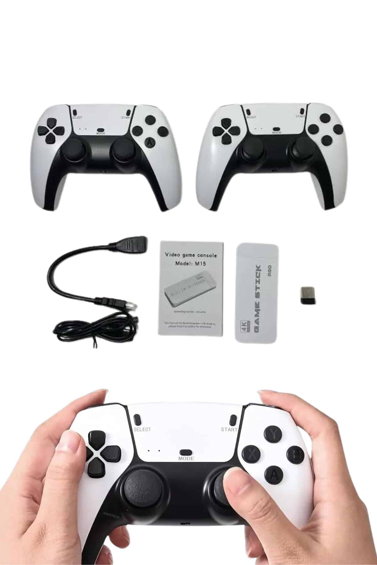 Game Stick 4K Retro Çift Kollu Atari Oyunlari +20000 Oyunlu Konsol Nostalji 6