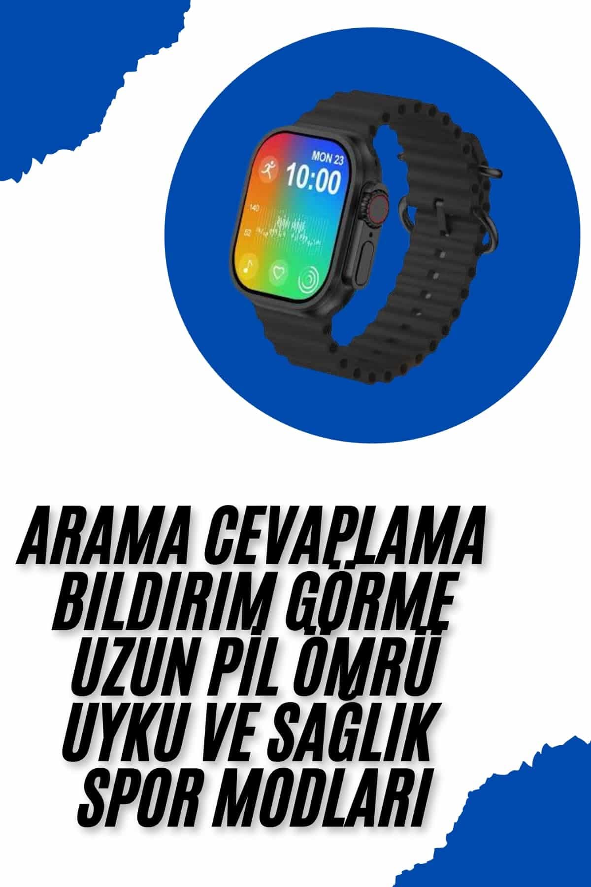 Akıllı Saat Sağlık Takibi Kalp Atışı Adımsayar Ultra Yeni Nesil nefes Egzersizi 3