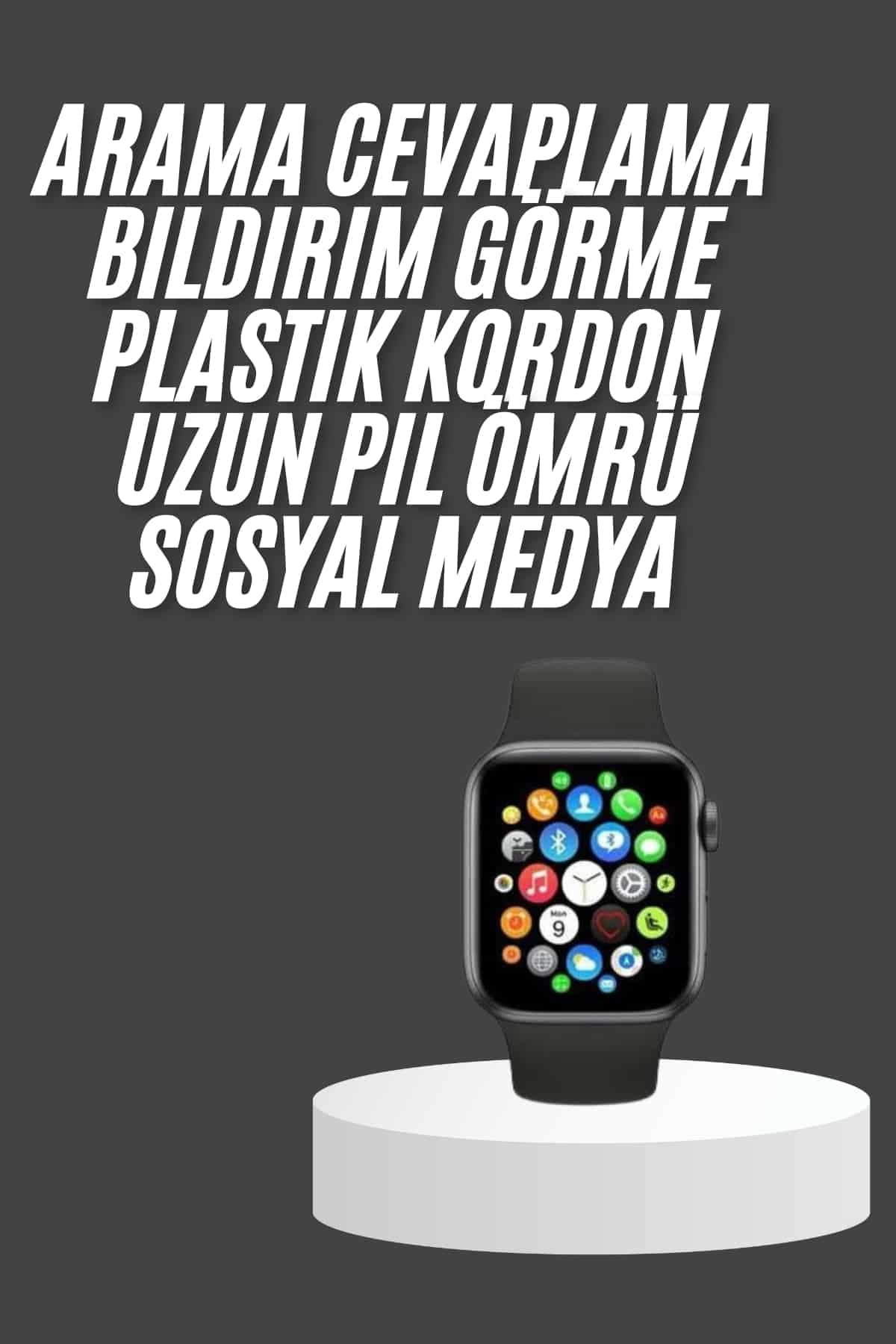 Akıllı Saat Çok Fonksiyonlu Uyku Takibi Adımsayar Nabız Ölçer Arama Cevaplayan 3