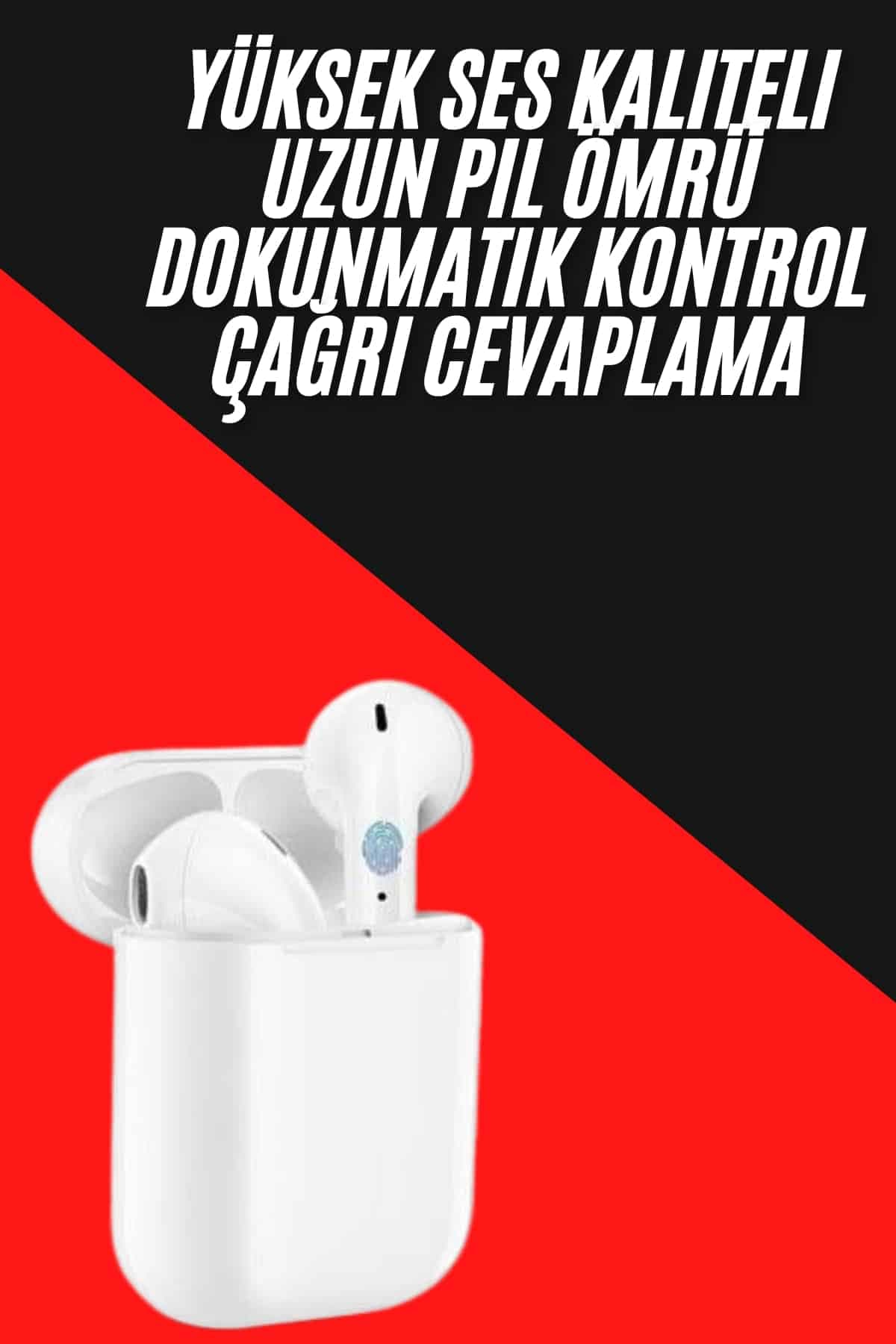 Yeni Nesil Çift Mikrofonlu Dokunmatik Kablosuz Bluetooth Kulaklık 3