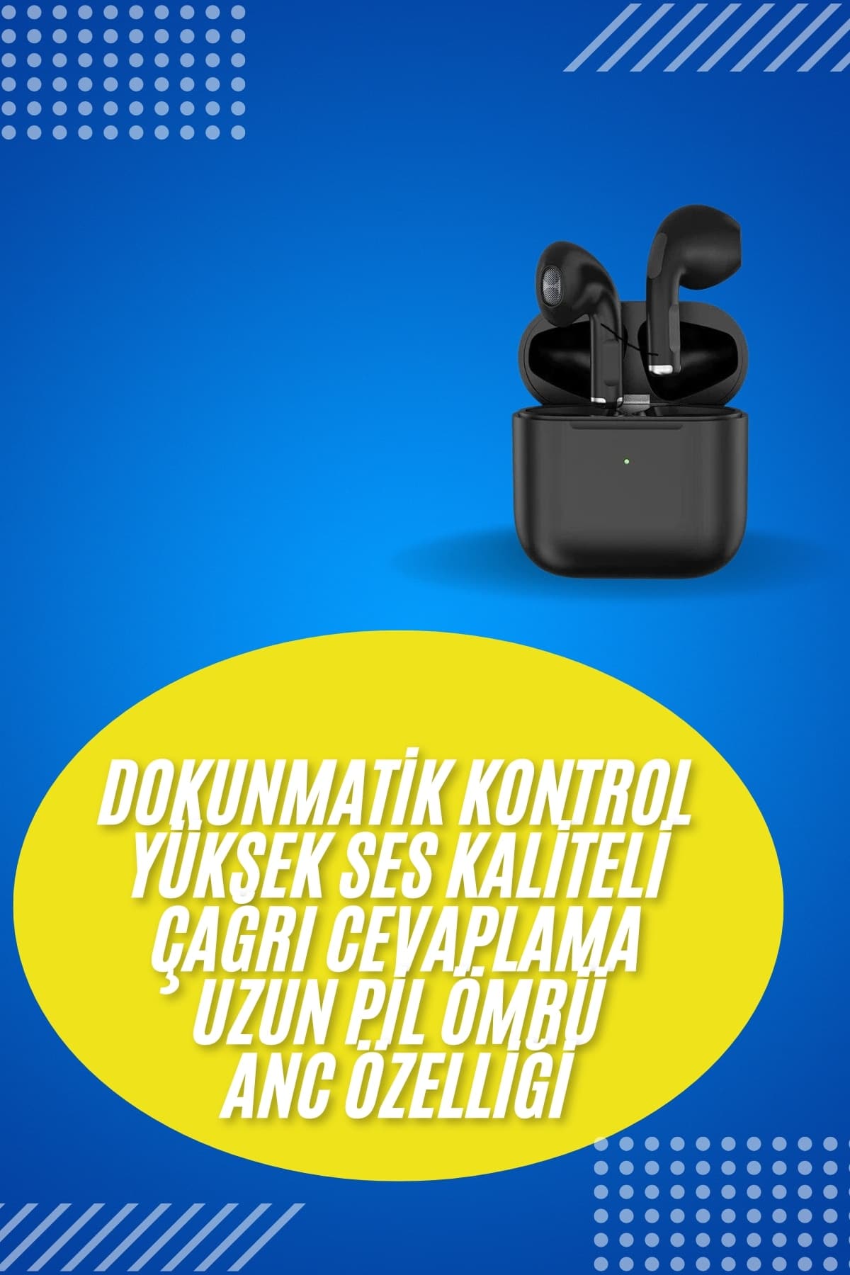 En Çok Tercih Edilen Bluetooth Kulaklık Mikrofonlu Silikonsuz Dokunmatik Kontrol 3