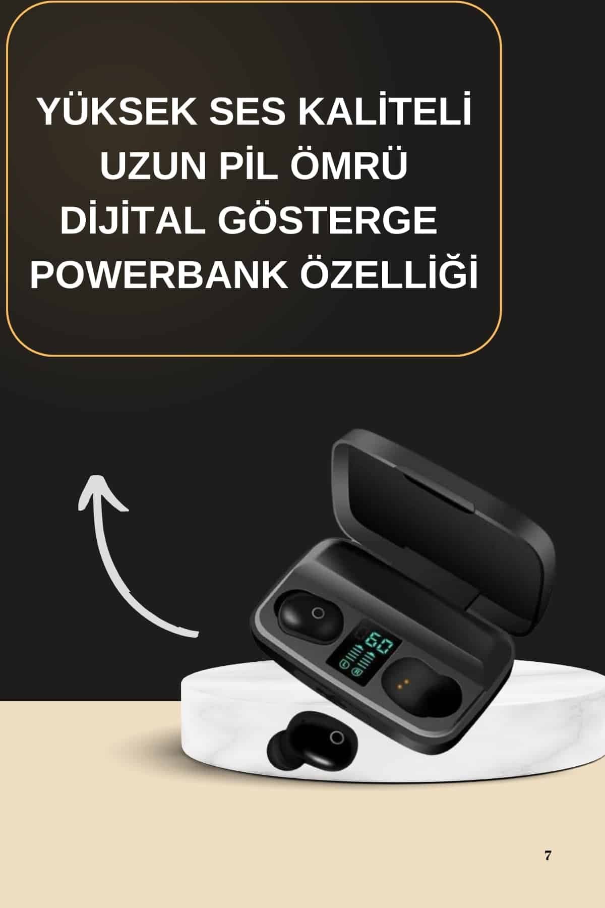 2025 Yeni Model Bluetooth Kulaklık Stereo TWS Kulaklık 5.0 Bluetooth Yüksek Ses Kaliteli 3