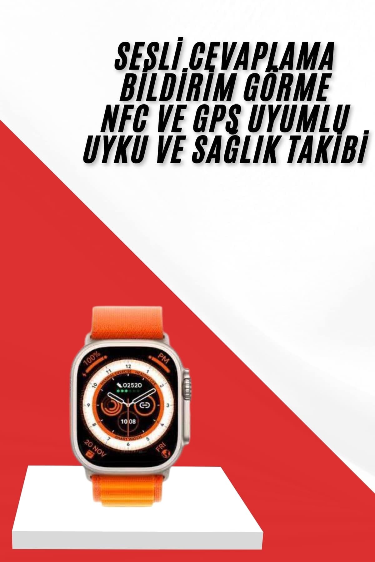 Akıllı Saat GPS Özelliği Bildirim Görme Adımsayar Sesli Görüşme Yapabilen 3