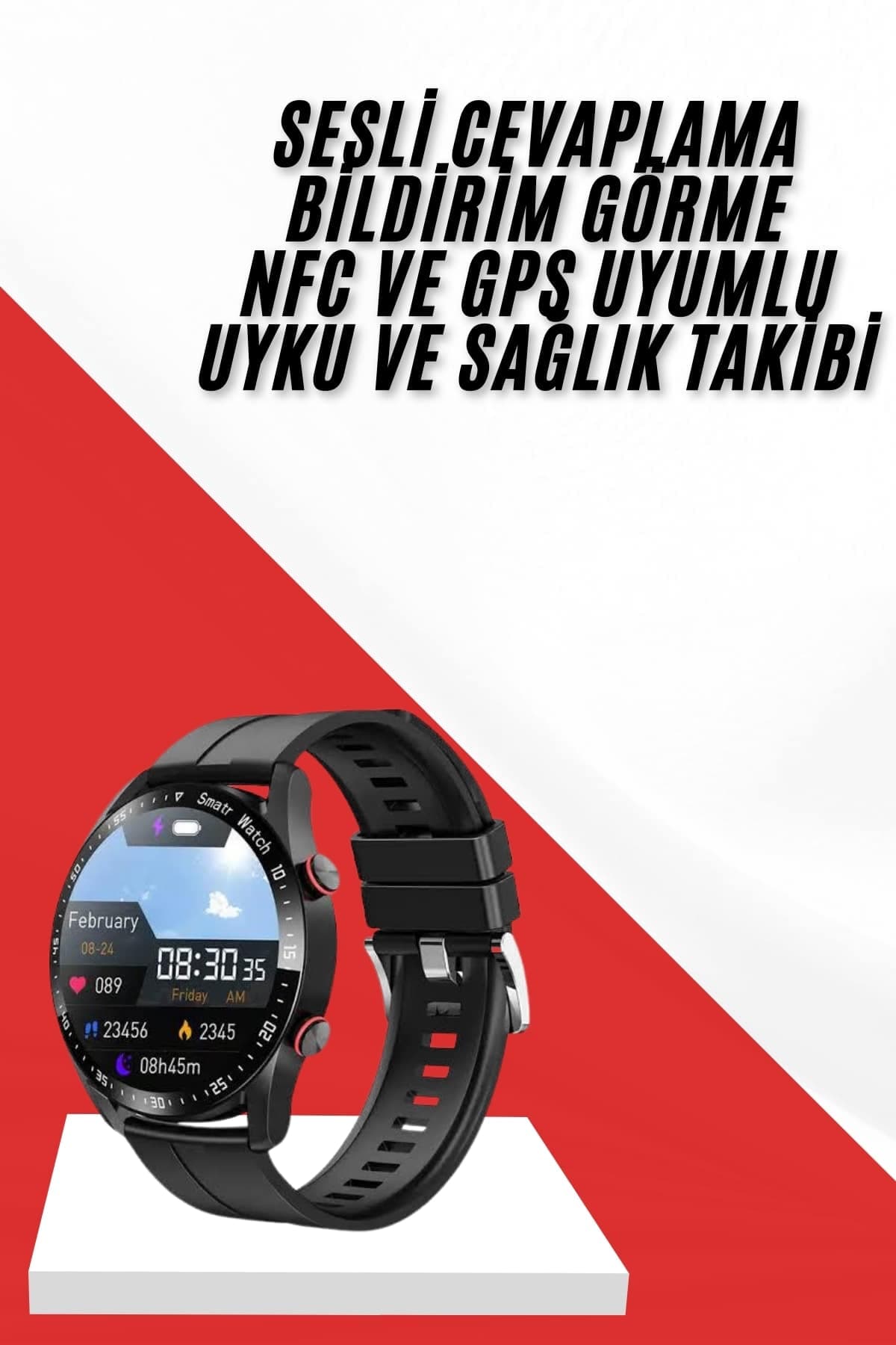 Yeni Nesil Akıllı Saat Arama Cevaplayan Uzun Pil Ömrü Müzik Dinleme 3