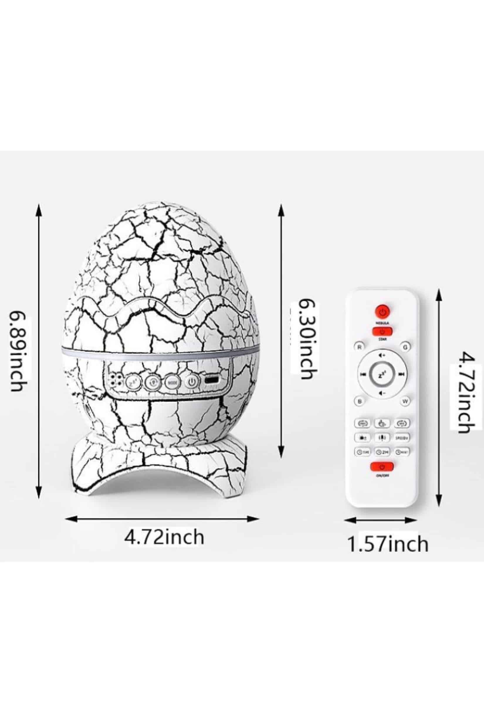 Yumurta Şeklinde Su Dalgalı Bluetooth Speaker Lamba Renkli Şarjlı 4