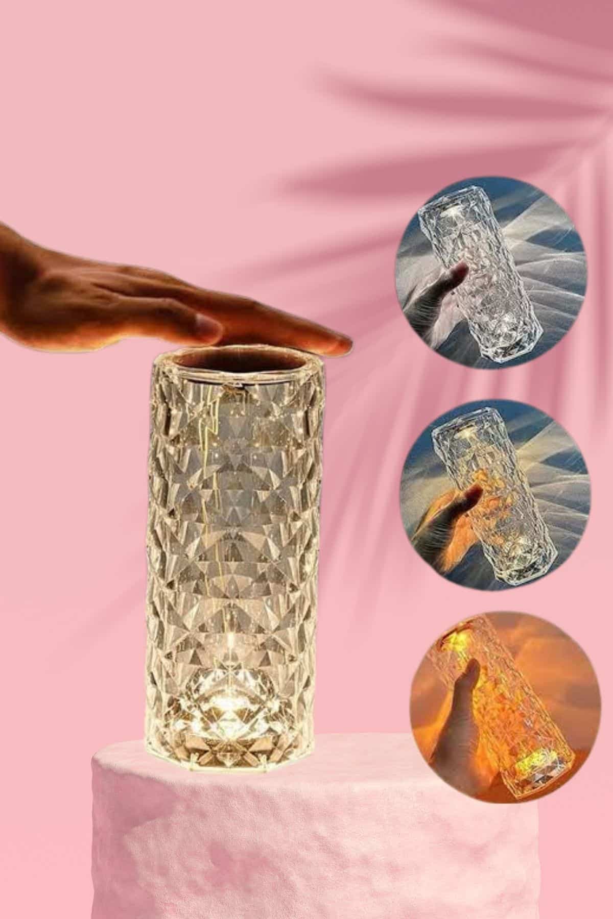 Sevgililer Gününe Özel Romantik Kristal Gece Lambası Sevgiliye Hediye 4