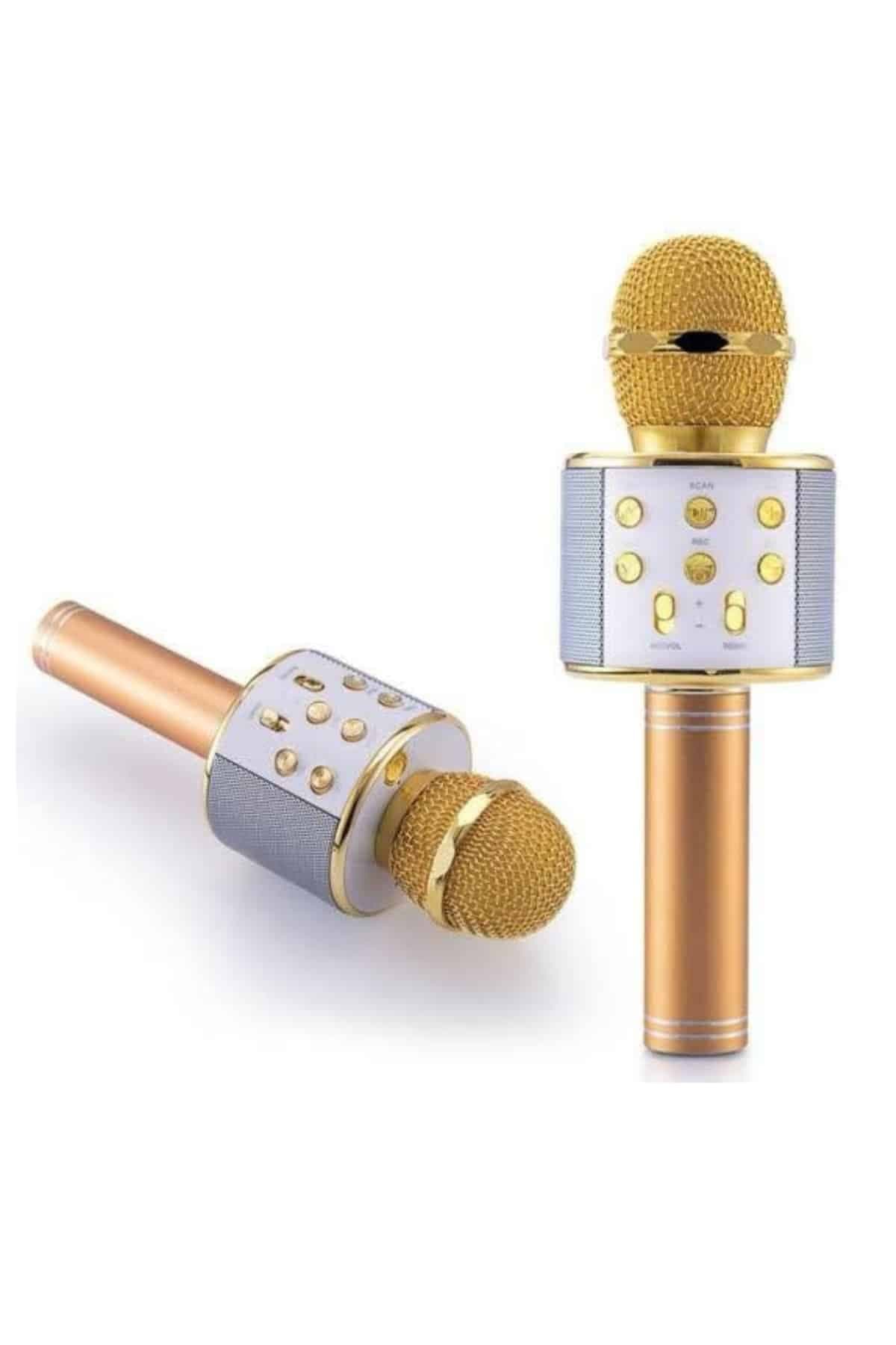 Karaoke Mikrofon Dahili Hoparlörlü Sd-usb-aux Girişli Bluetooth Hoparlör 3