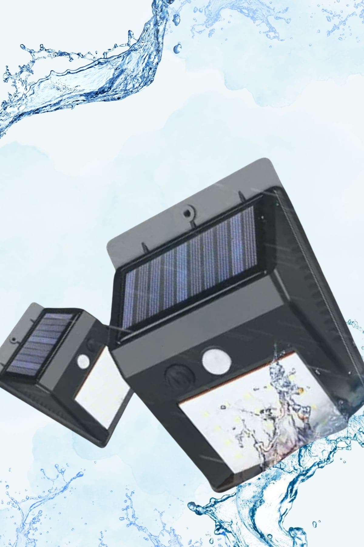 Güneş Enerjili Sensörlü Duvar Lambası Bahçe Lamba Suya Dayanıklı Bahçe Aydınlatma 5