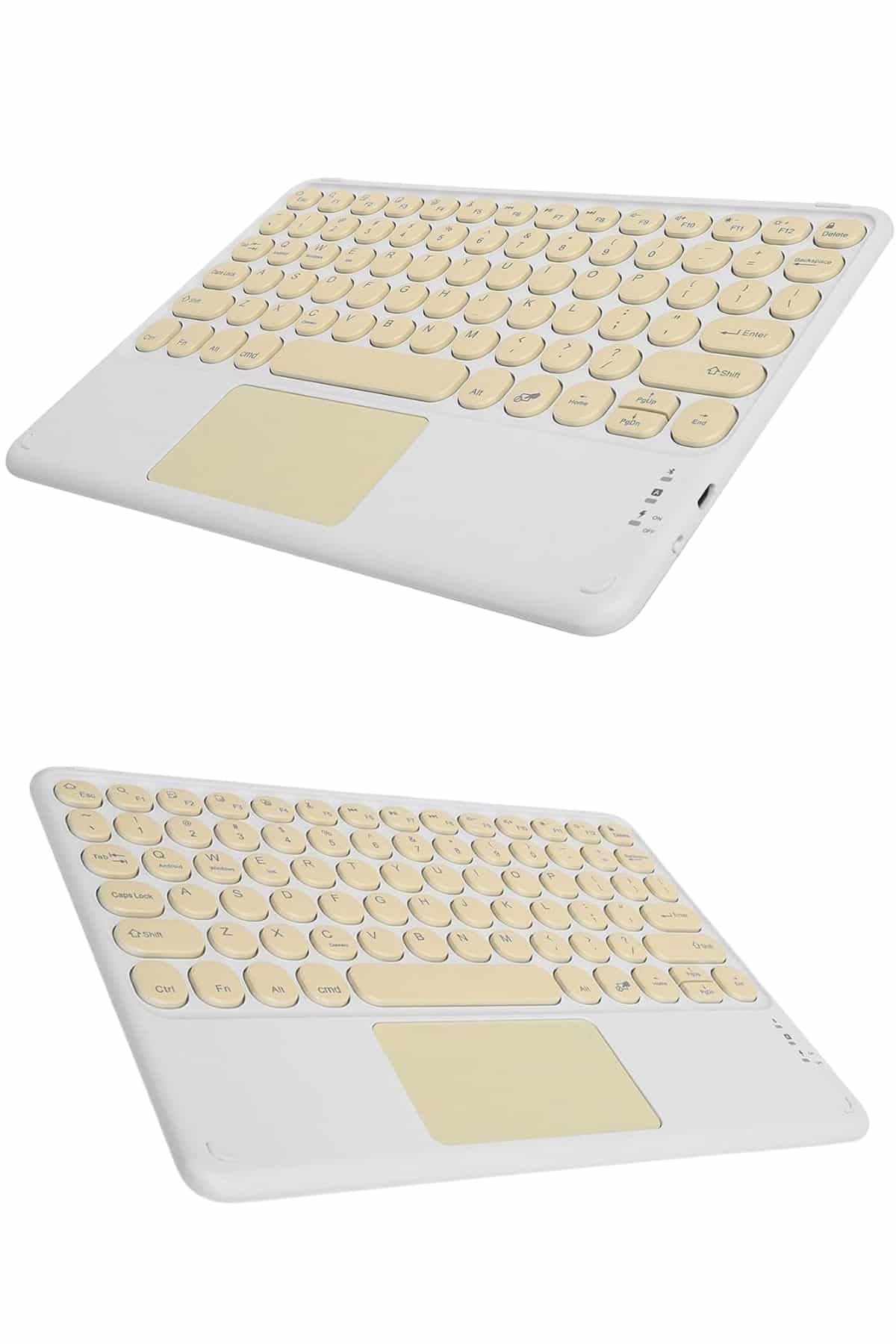 Touchpad Tüm Cihazlara Uyumlu Bluetooth Klavye Touchpad Slim Kablosuz Wifi Q Klavye 5