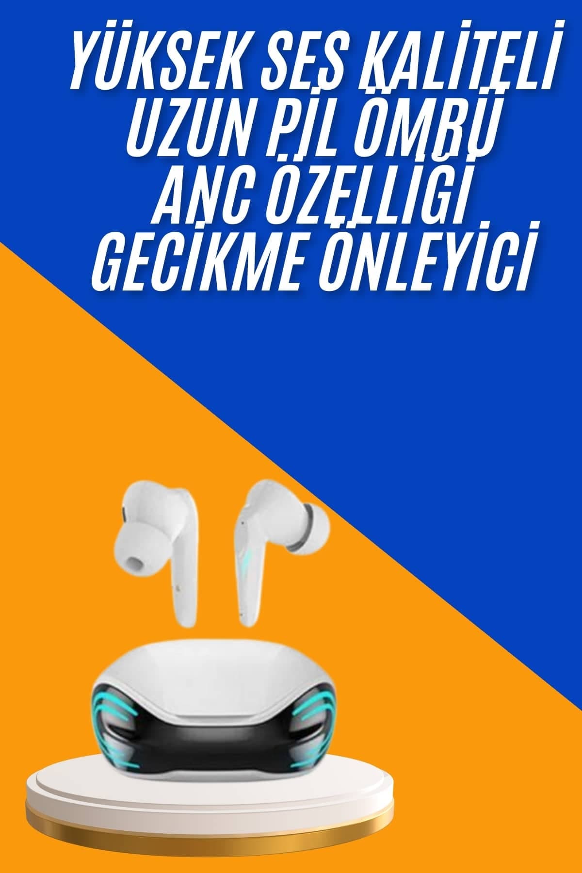 Oyuncu Kulaklığı Mikrofonlu Gürültü Engelleme Gecikme Önleyici Bluetooth Kulaklık 3