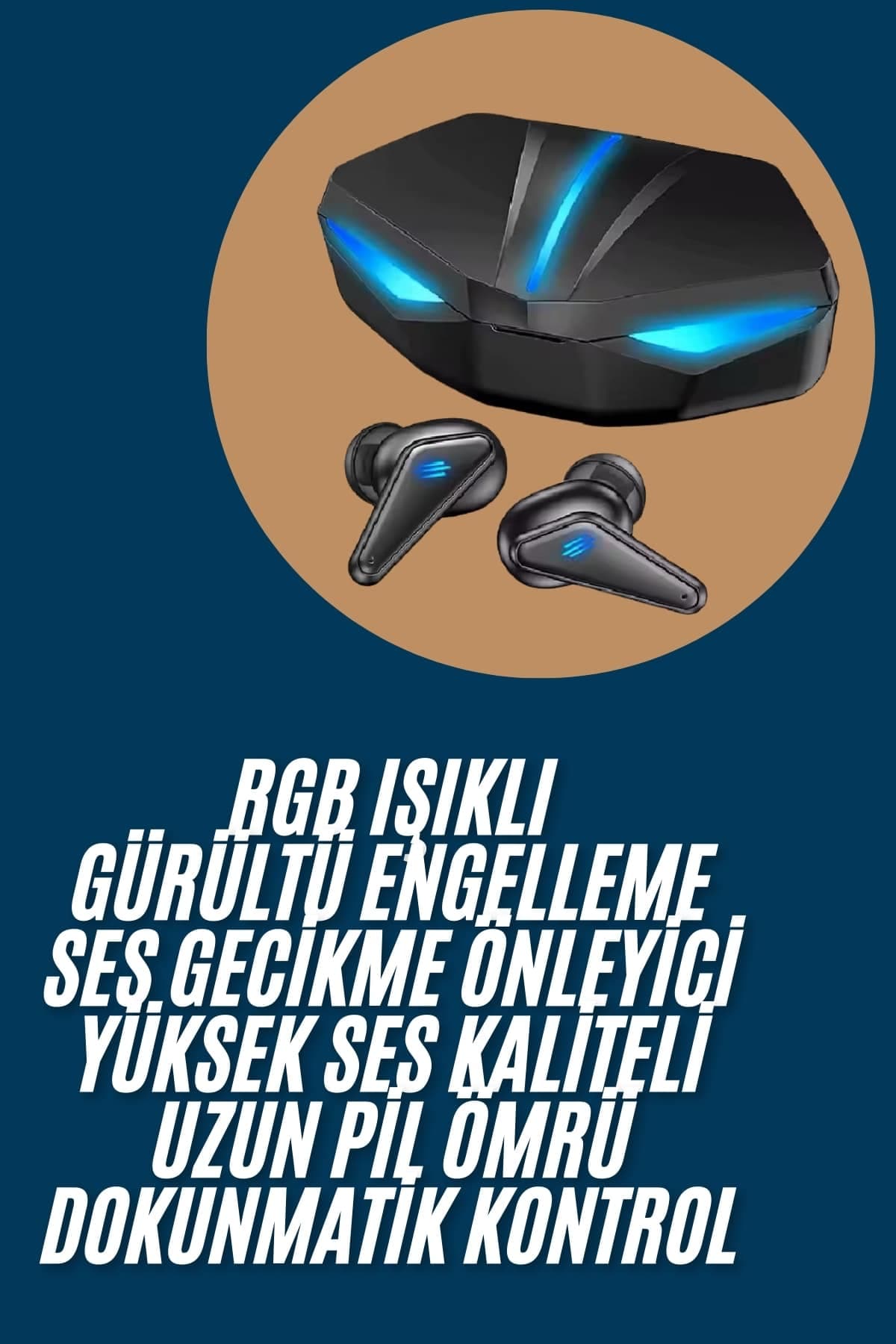Wireless Gaming Kulaklık Mikrofonlu Bluetooth Oyuncu Kulaklığı 3