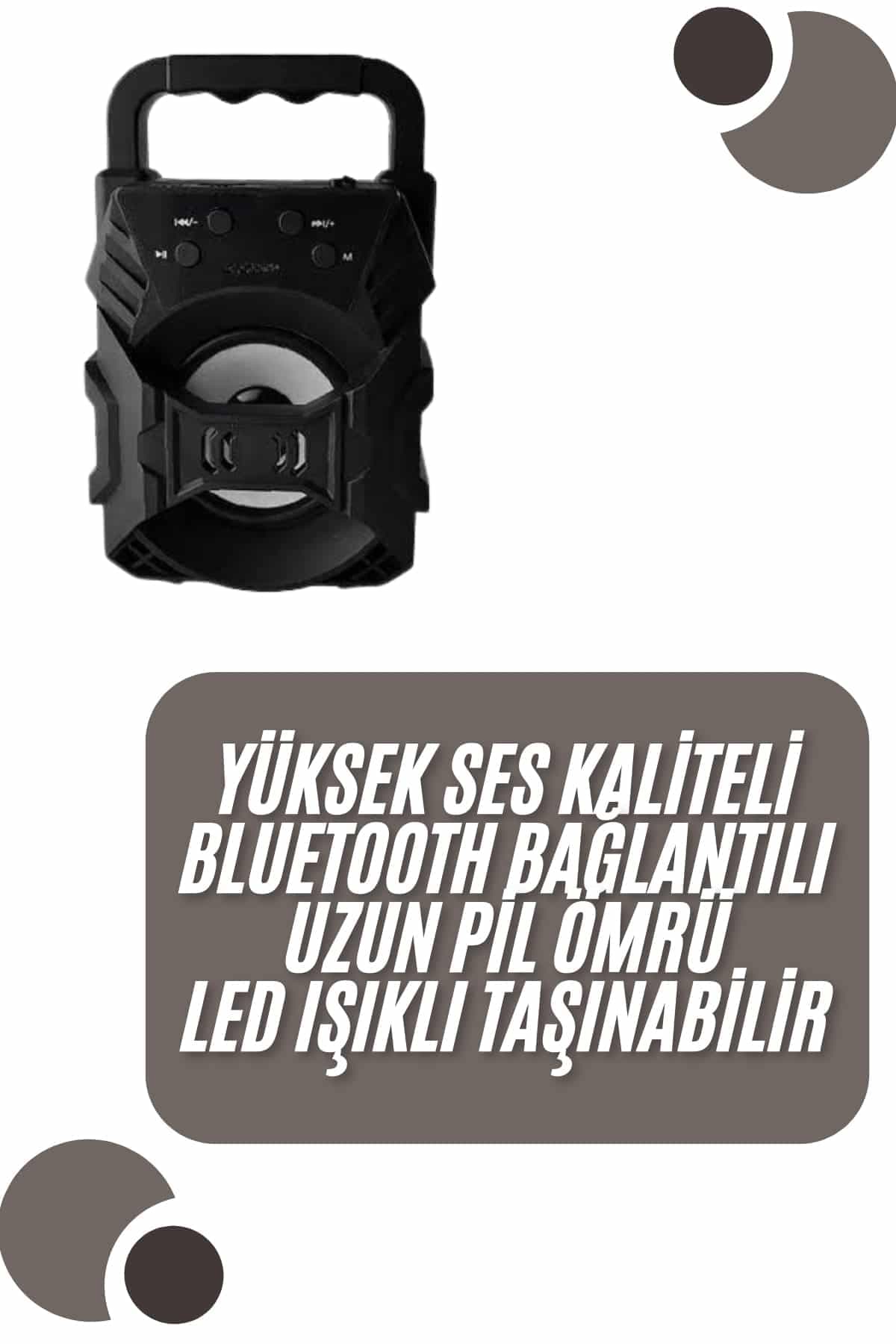 Kablosuz Bluetooth Hoparlör Ses Bombası RGB Işıklı Taşınabilir Yüksek Ses Kaliteli 3