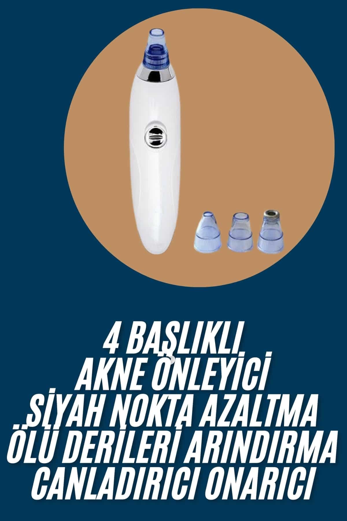 Yeni Nesil Vakumlu Pilli Siyah Nokta ve Yüz Temizleme Cihazı 4 Başlıklı 3