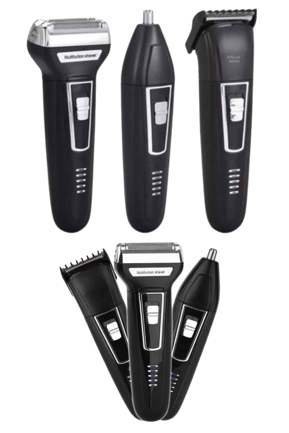 3'lü Set Saç Sakal Kesme Traş Makinesi Burun Kılı Alma Tıraş Makinesi 5