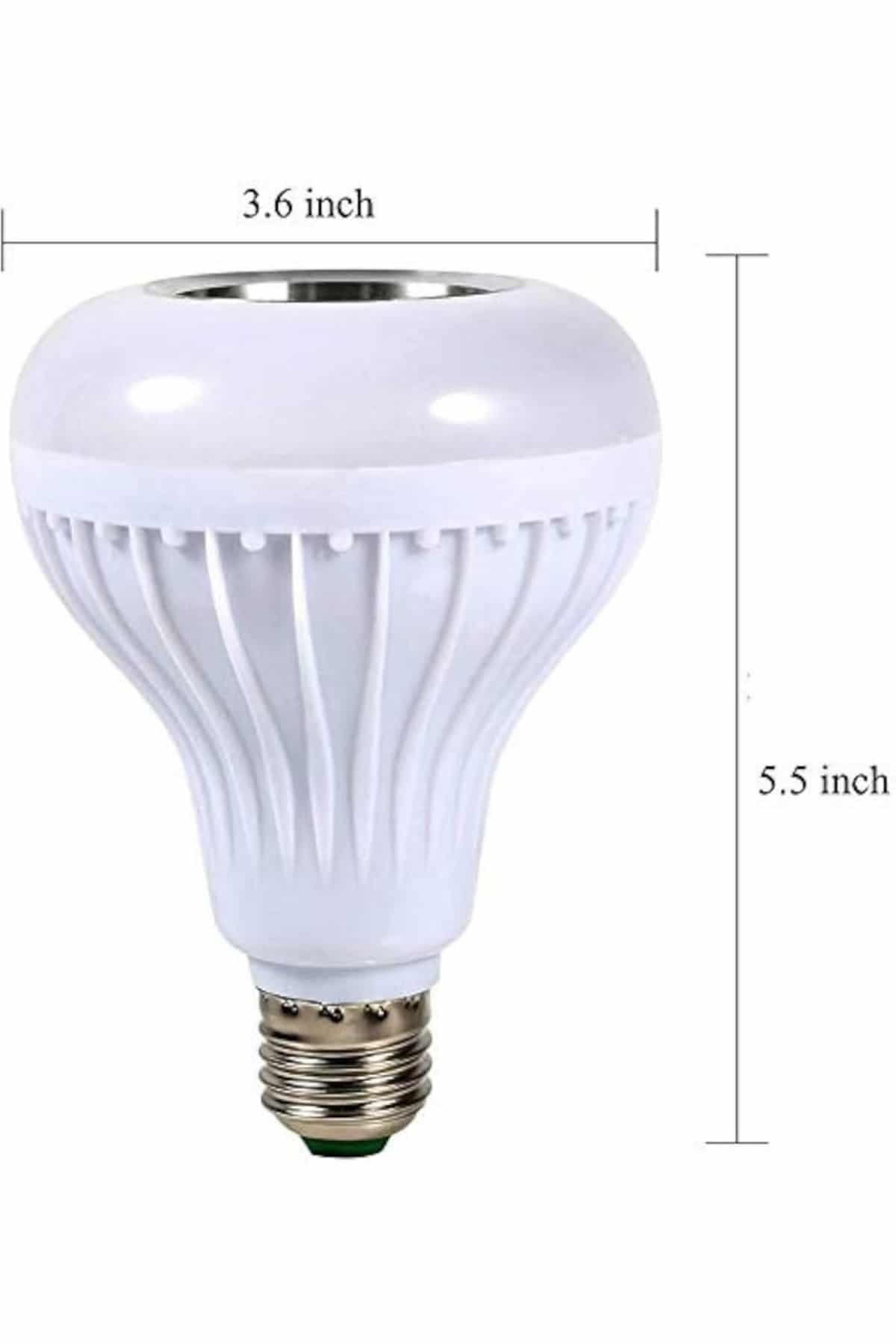 Kumandalı RGB Led Işık Bluetooth Hoparlör Ses Lambası Renkli Ampul 6