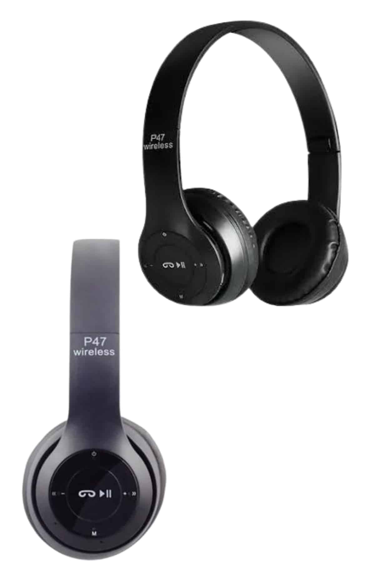 Bluetooth Kablosuz Kulaklık Siyah Wireless 5.0 Kulak Üstü Uzun Pil Ömrü 6