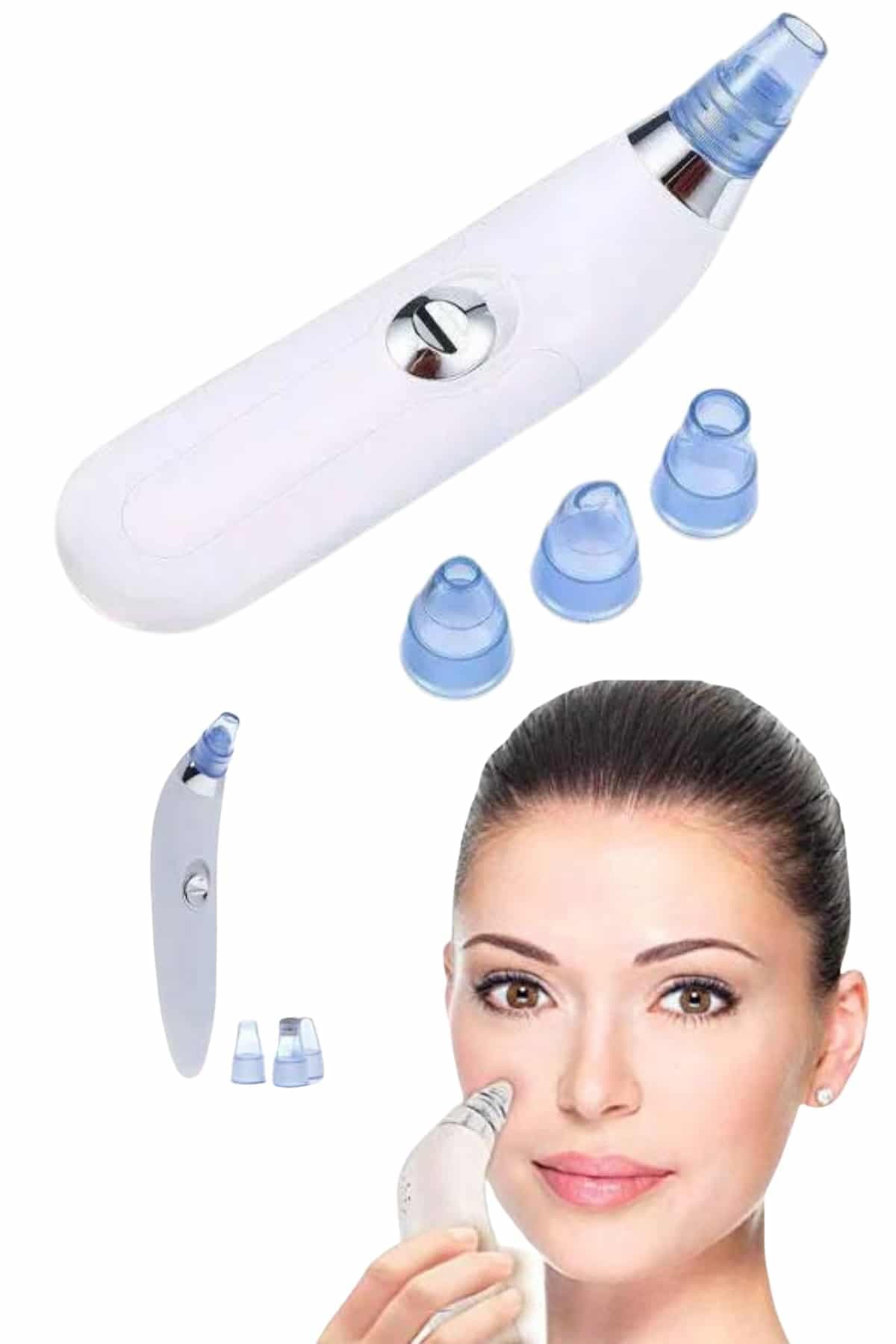 Yeni Nesil Vakumlu Pilli Siyah Nokta ve Yüz Temizleme Cihazı 4 Başlıklı 6