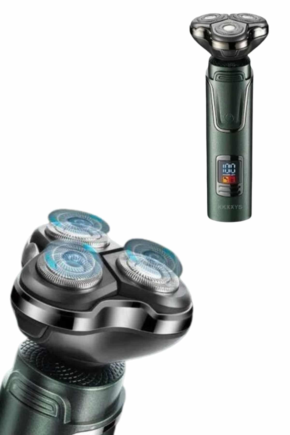 Dijital Göstergeli 3 Başlıklı Tıraş Makinesi Islak Kuru Lazer Öncesi Günlük 3