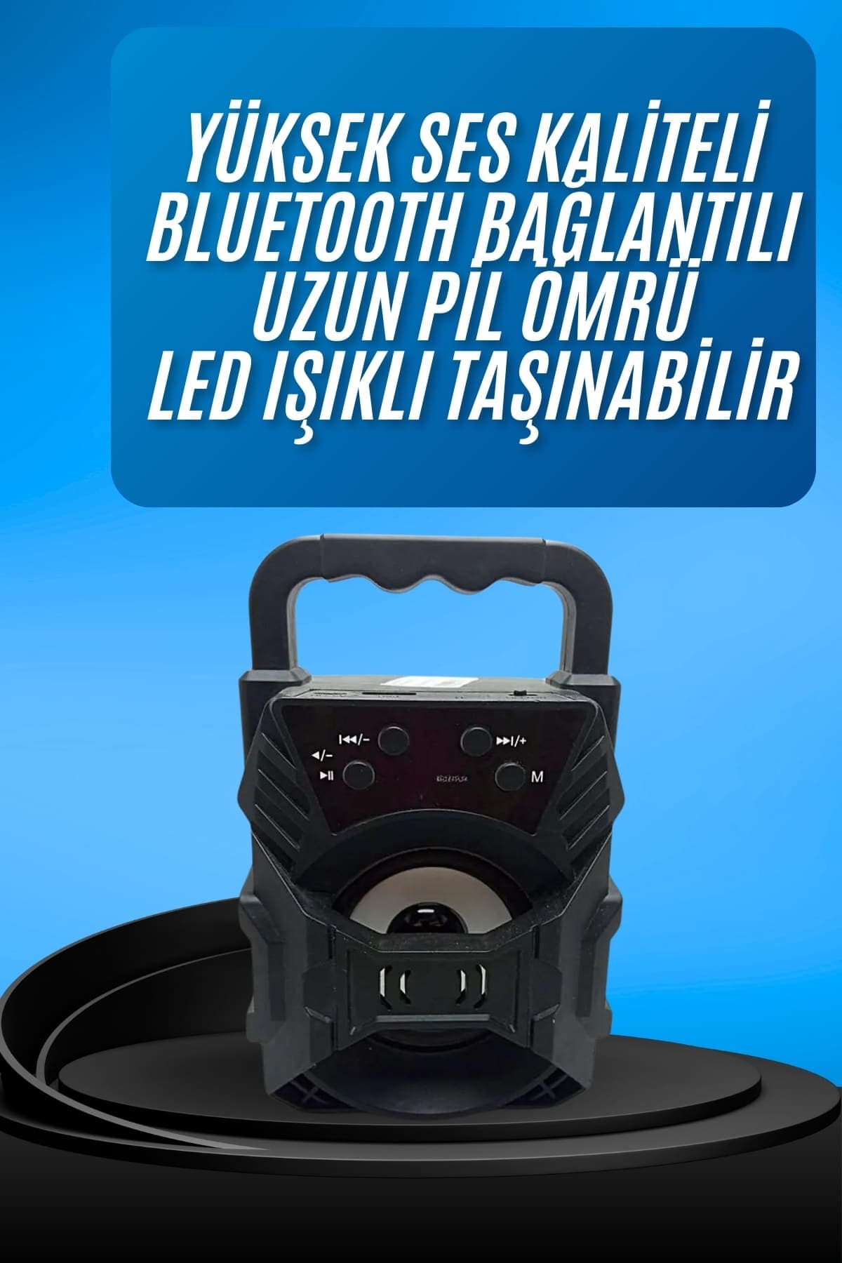 Işıklı Bluetooth Hoparlör Ses Bombası Taşınabilir Yüksek Ses Kaliteli Radyo Özelliği 3