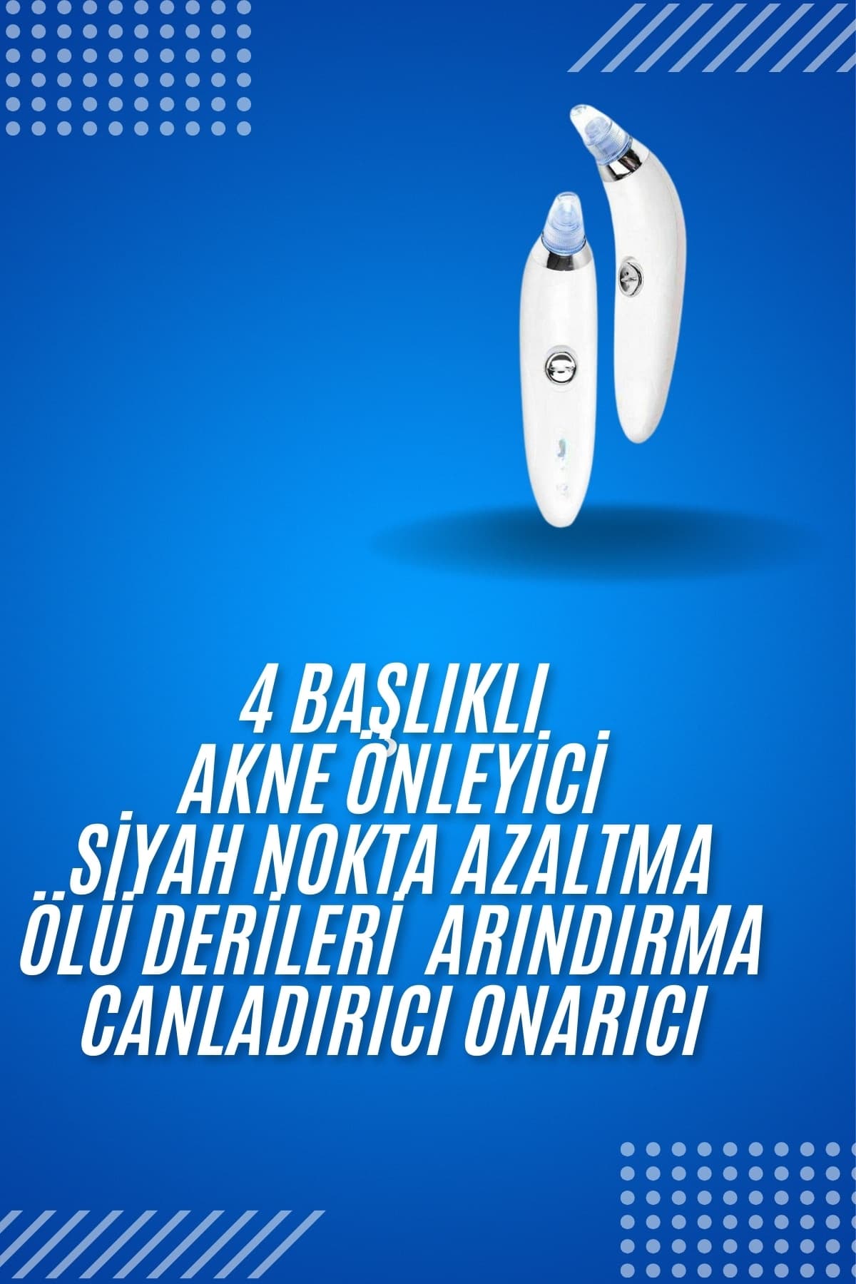 4 Başlıklı Pilli Vakumlu Siyah Nokta Temizleyici Akne Ve Sivilce Önleyici 3