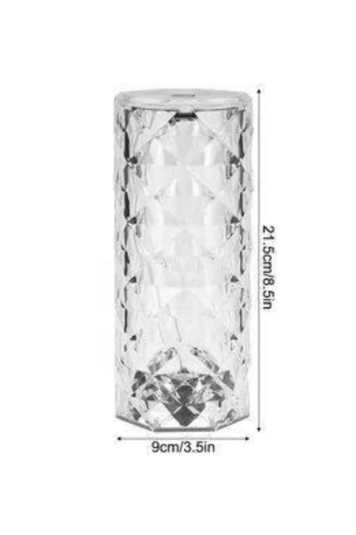 Kristal Lamba Masa Lambası Şarjlı Masa Lambası Dokunmatik Sensör Usb Şarjlı 4