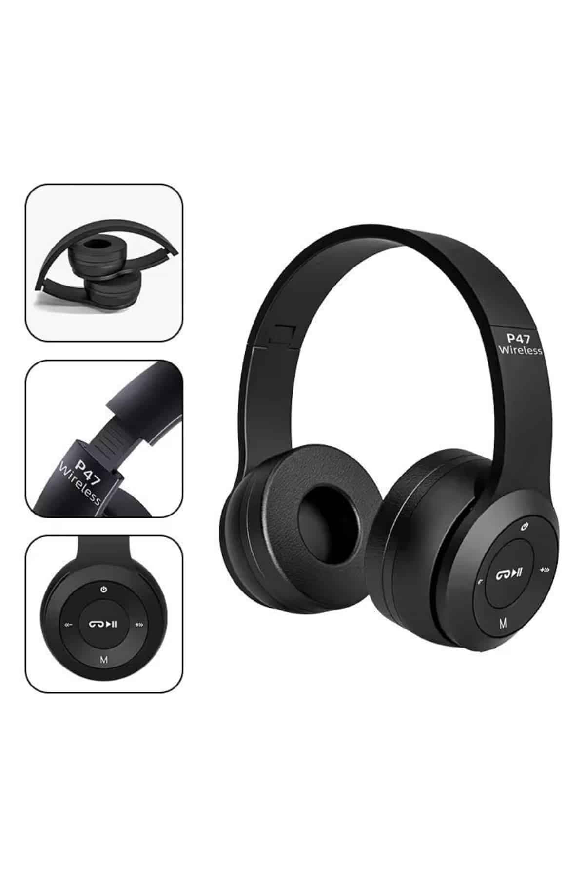 Kulak Üstü Bluetooth Kulaklık Yüksek Ses Kaliteli Ayarlanabilir 4